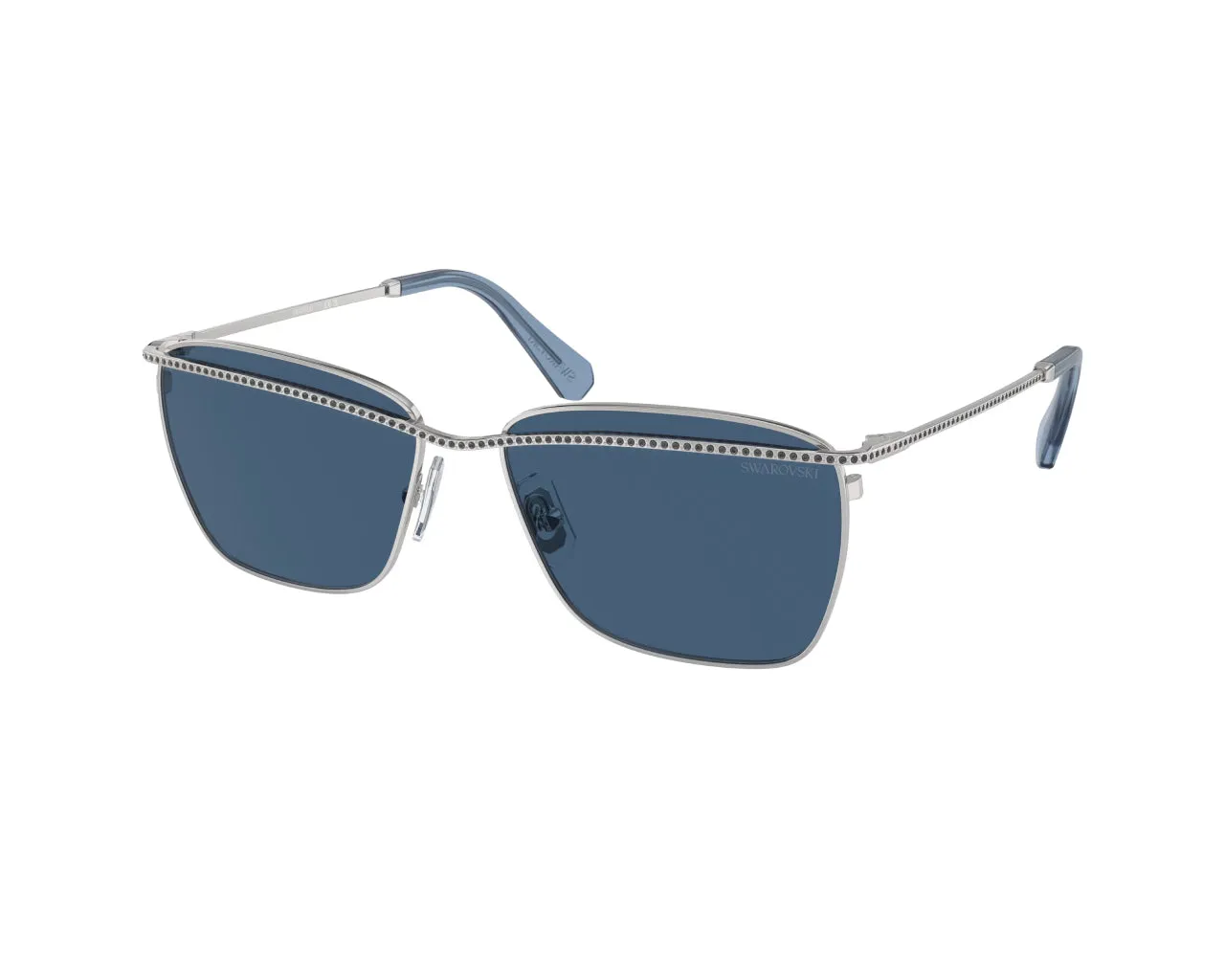 Swarovski SK7006 401555 Occhiali da sole Metallo Grigio Blu Squadrata Normale - immagine 1