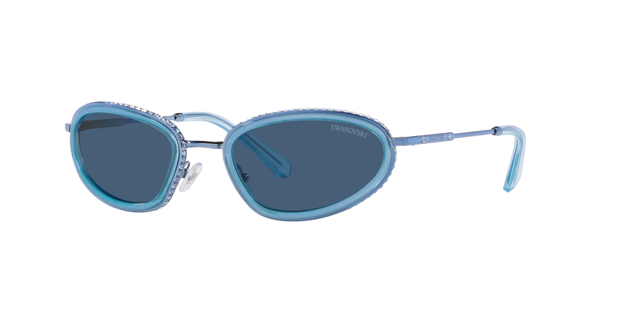 Swarovski SK7004 400555 Occhiali da sole Metallo Blu Blu Geometrica Normale - immagine 3