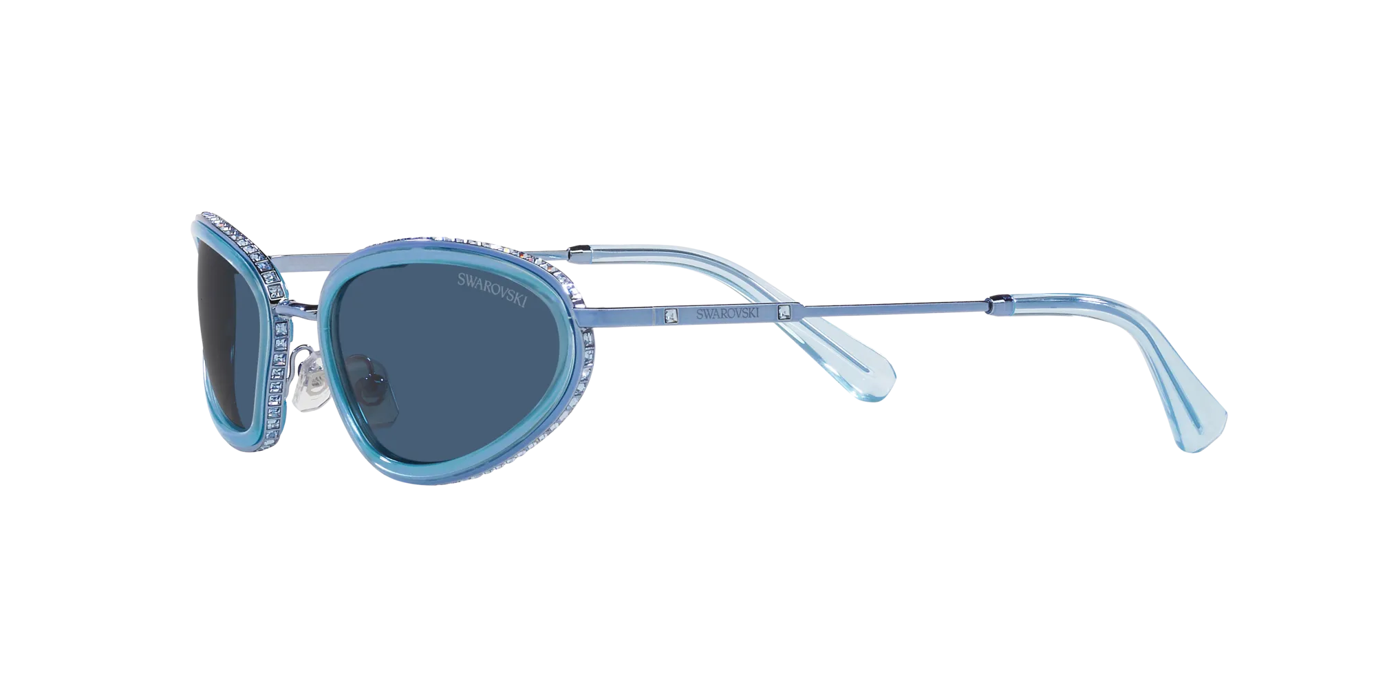 Swarovski SK7004 400555 Occhiali da sole Metallo Blu Blu Geometrica Normale - immagine 4