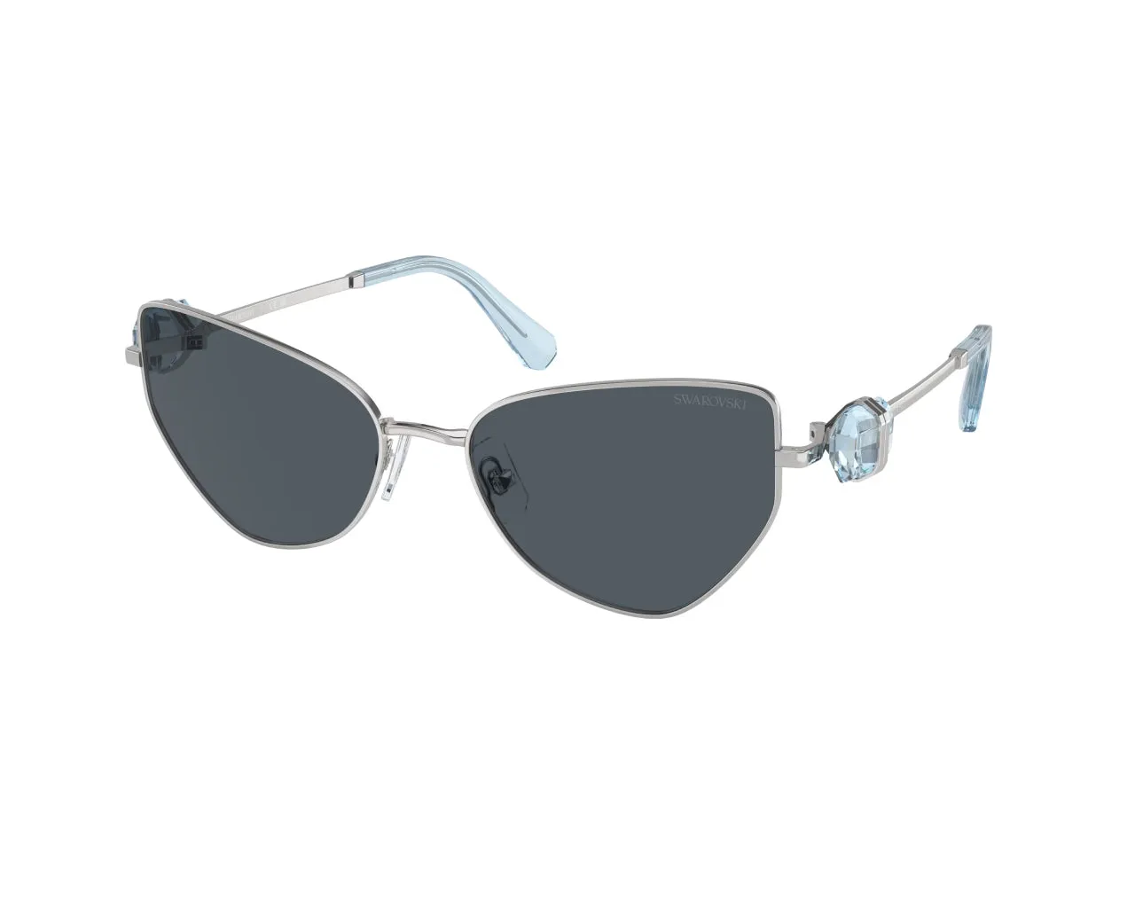 Swarovski SK7003 400187 Occhiali da sole Metallo Argento Grigio Geometrica Normale - immagine 1