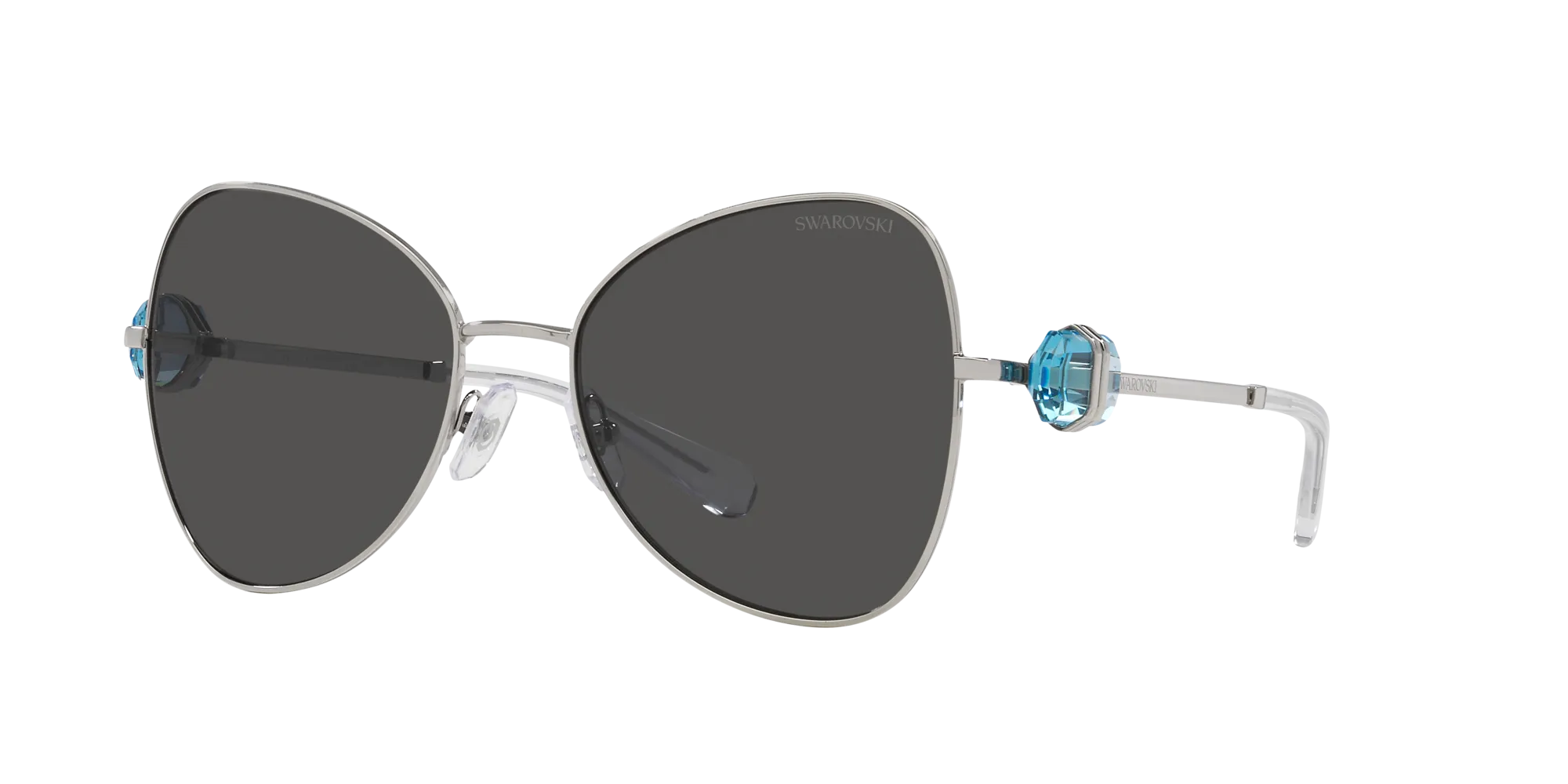 Swarovski SK7002 400187 Occhiali da sole Metallo Argento Grigio Farfalla Normale - immagine 3