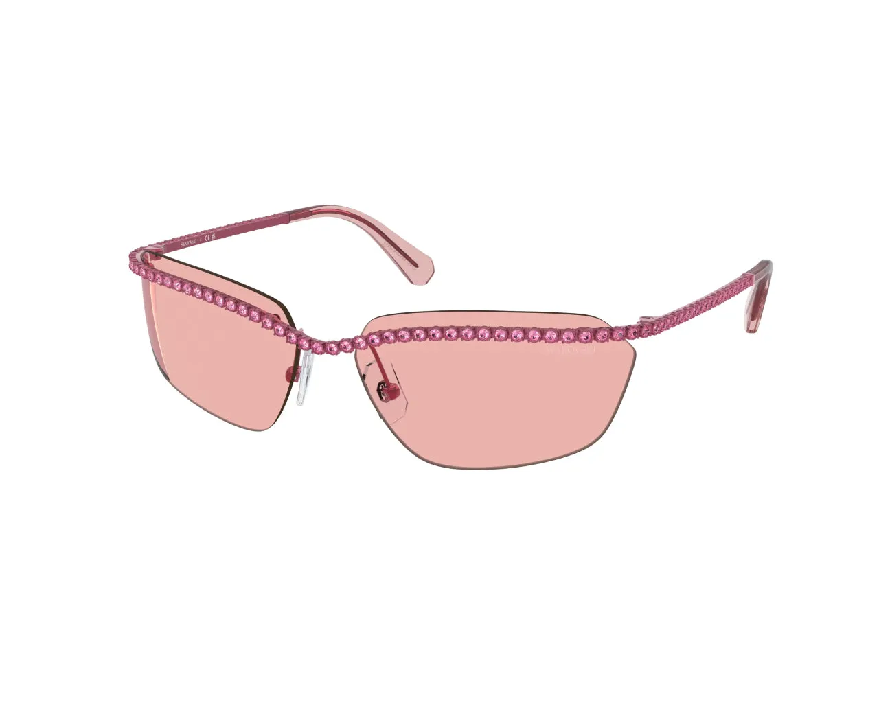 Swarovski SK7001 401284 Occhiali da sole Metallo Rosa Rosa Geometrica Normale - immagine 1