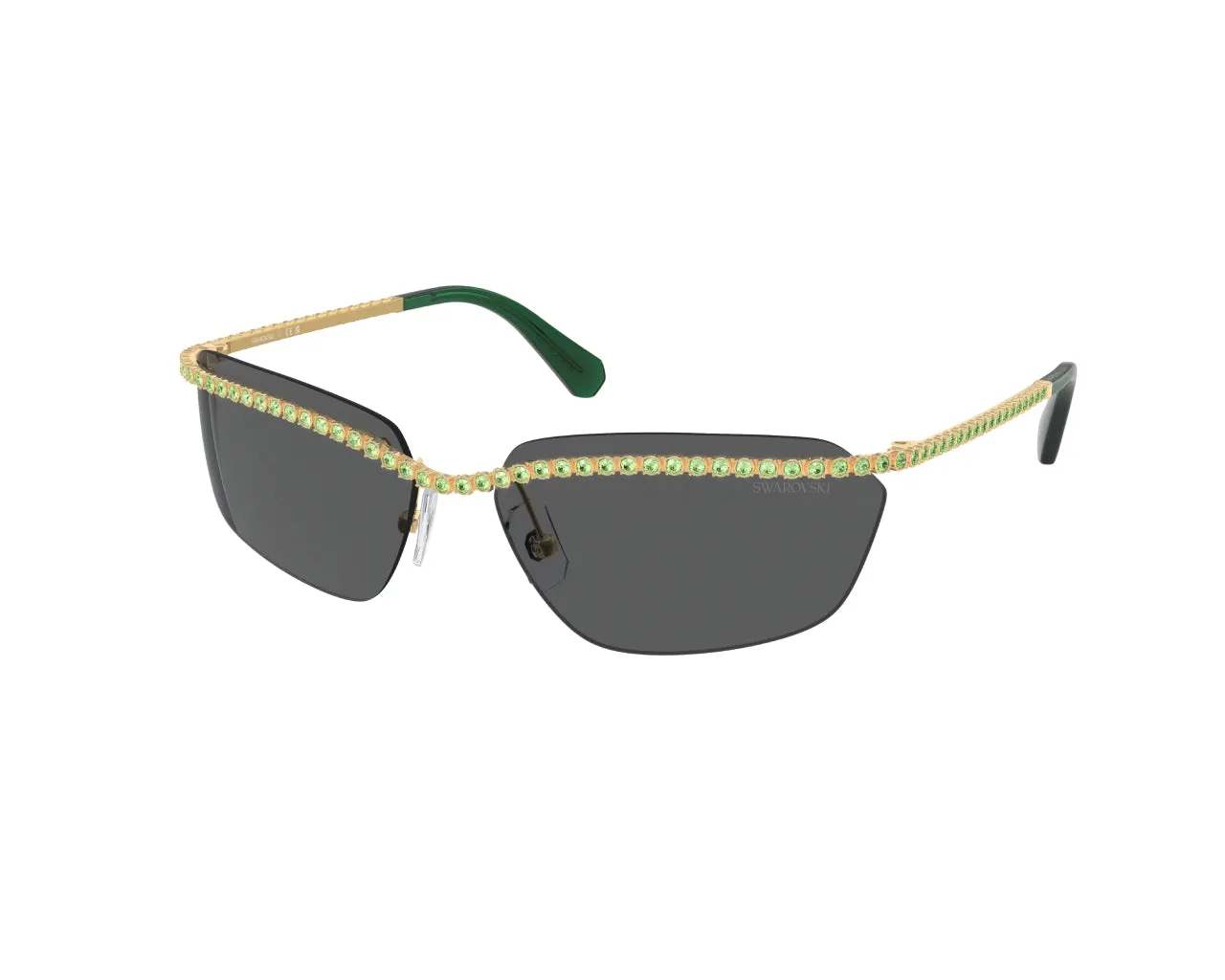 Swarovski SK7001 400487 Occhiali da sole Metallo Oro Grigio Geometrica Normale - immagine 1