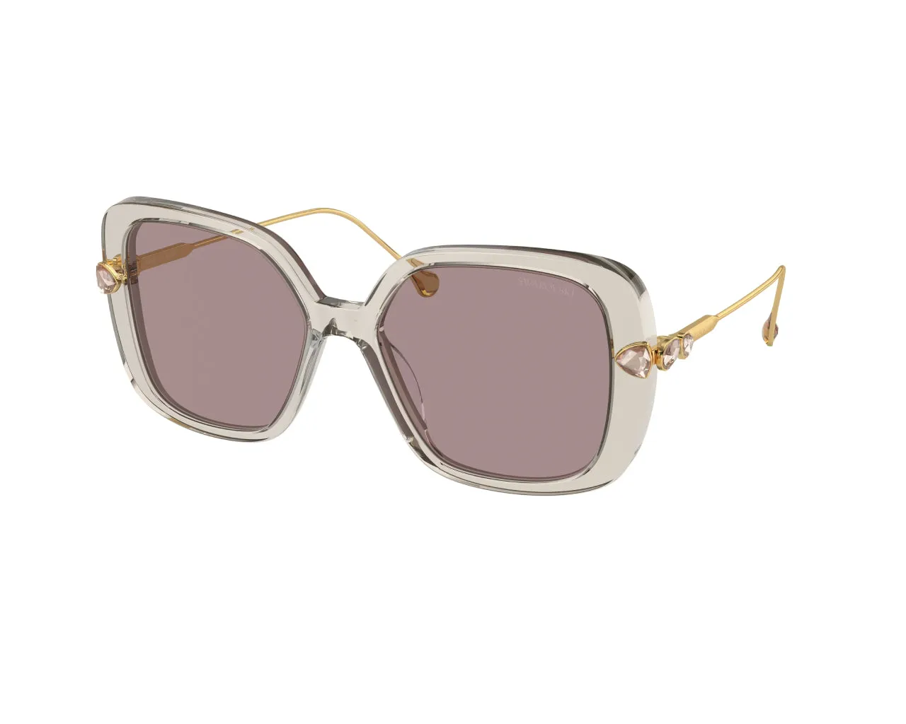 Swarovski SK6011 3003LA Occhiali da sole Acetato Marrone Viola Pillow Normale - immagine 1