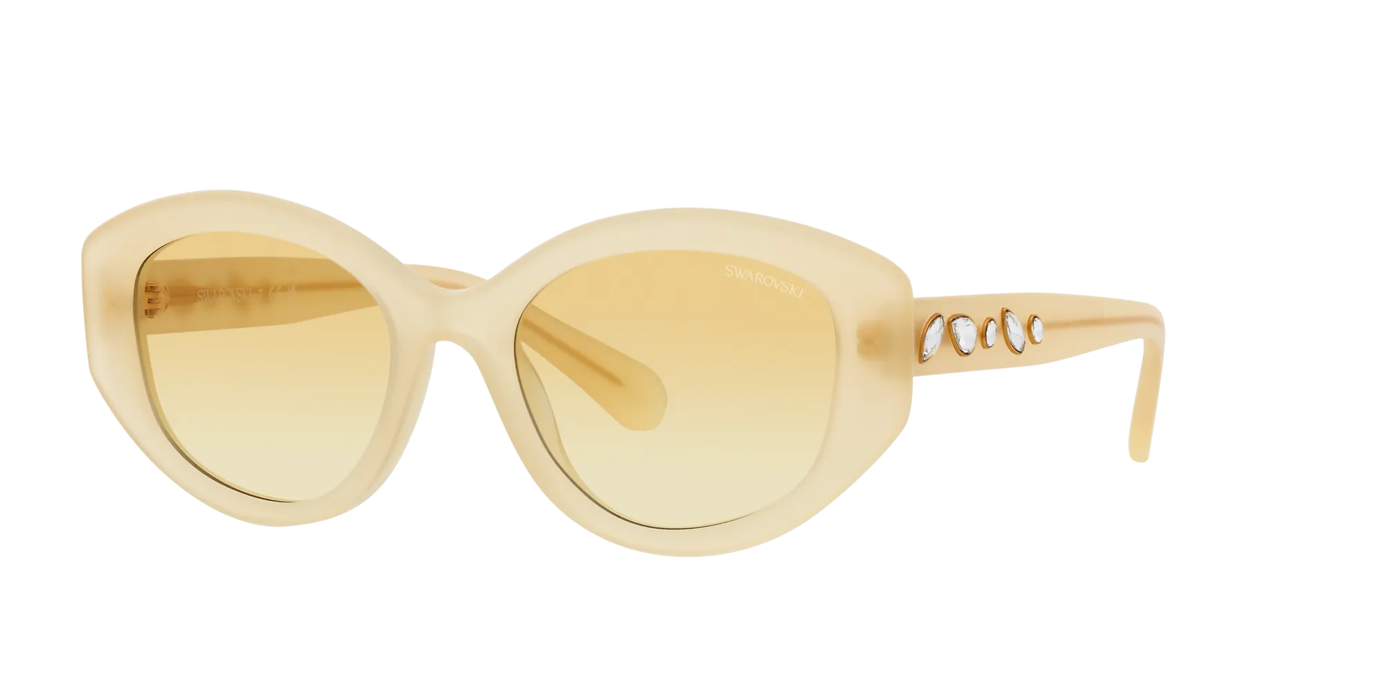 Swarovski SK6005 10232Q Occhiali da sole Acetato Giallo Giallo Geometrica Normale Sfumato - immagine 3