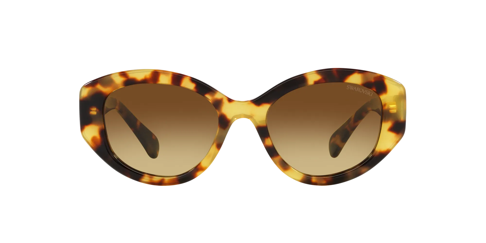 Swarovski SK6005 100913 Occhiali da sole Acetato Tartaruga Marrone Geometrica Normale Sfumato - immagine 2