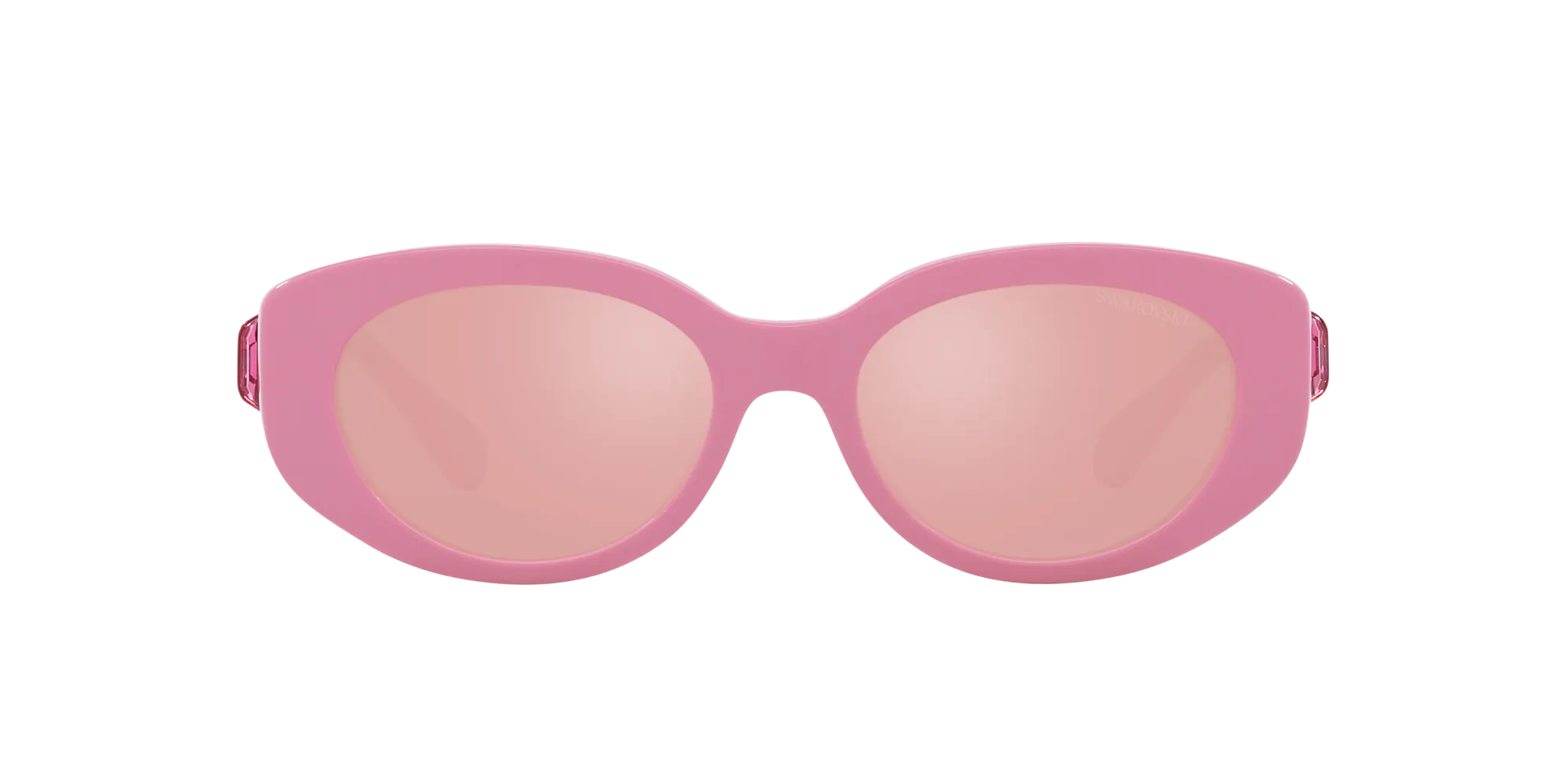 Swarovski SK6002 1005E4 Occhiali da sole Acetato Rosa Rosa Rotonda Specchiate Specchiato - immagine 2