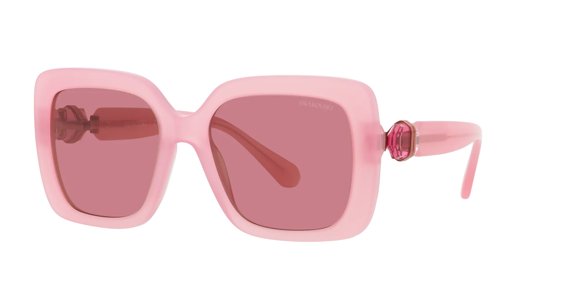 Swarovski SK6001 20019L Occhiali da sole Acetato Rosa Rosa Squadrata Specchiate Specchiato - immagine 3