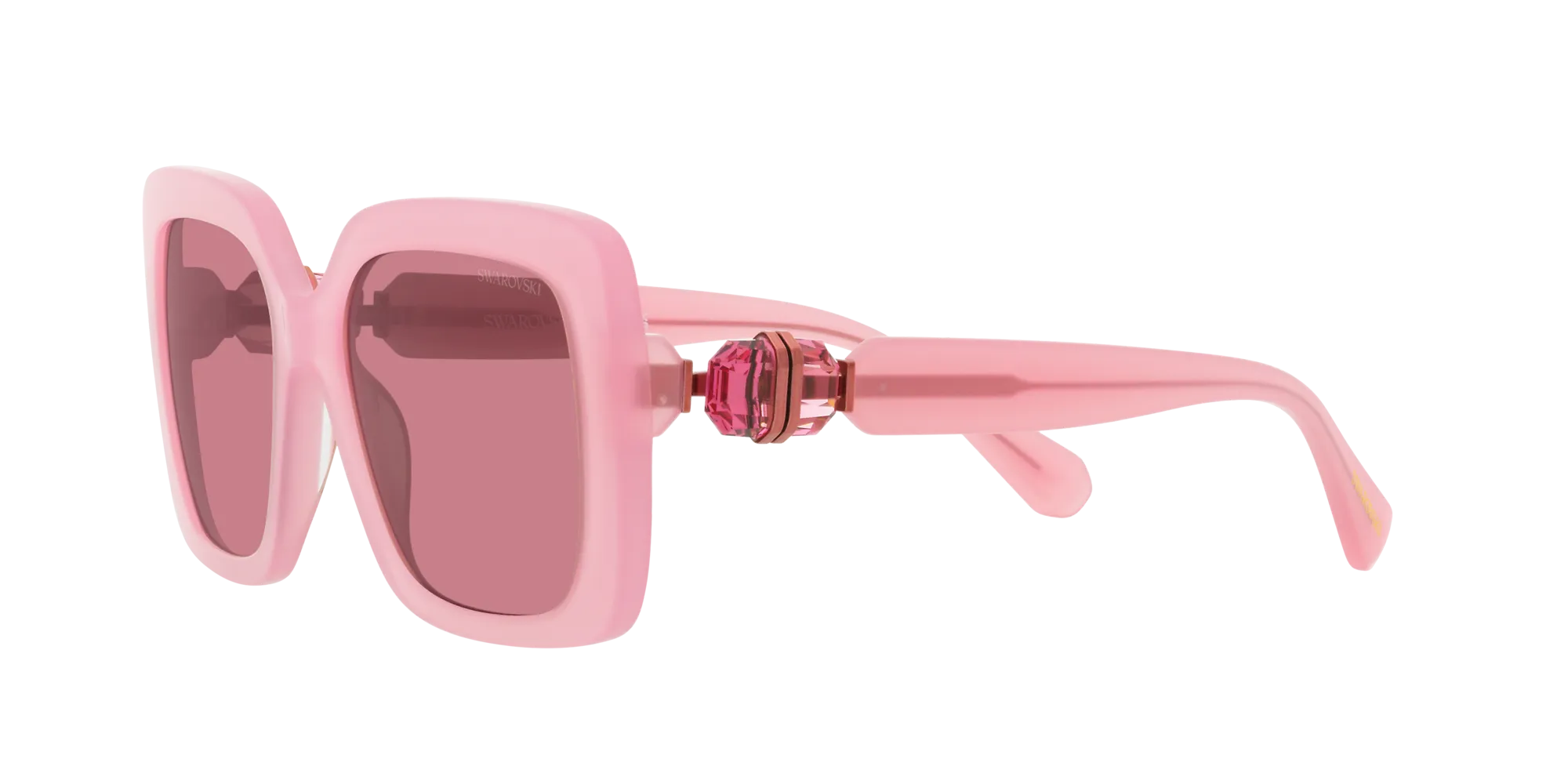 Swarovski SK6001 20019L Occhiali da sole Acetato Rosa Rosa Squadrata Specchiate Specchiato - immagine 4