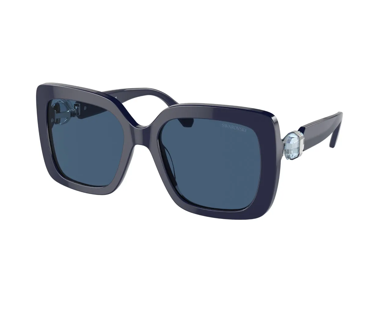 Swarovski SK6001 100455 Occhiali da sole Acetato Blu Blu Squadrata Normale - immagine 1