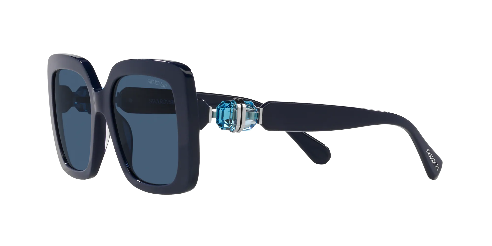 Swarovski SK6001 100455 Occhiali da sole Acetato Blu Blu Squadrata Normale - immagine 4