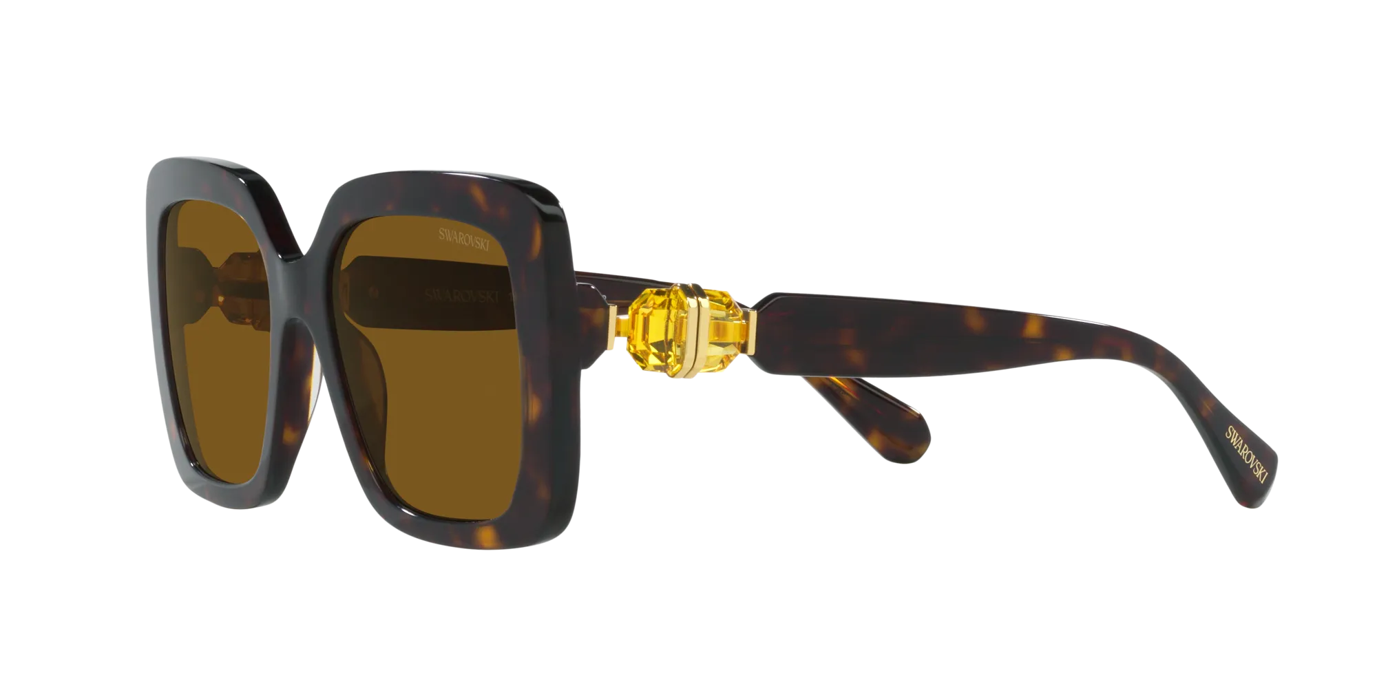 Swarovski SK6001 100283 Occhiali da sole Acetato Tartaruga Marrone Squadrata Polarizzata - immagine 4