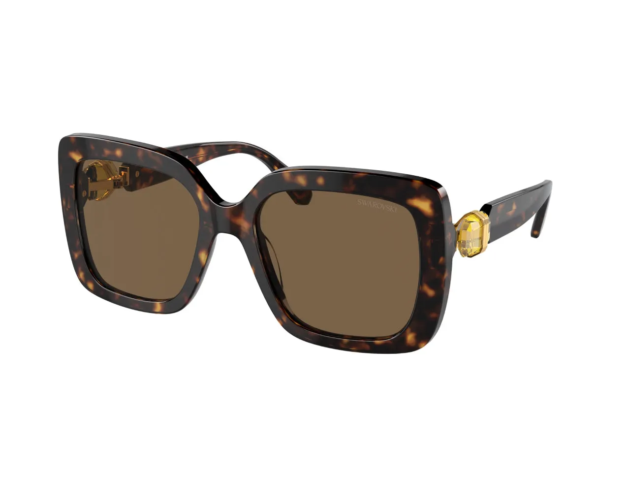 Swarovski SK6001 100273 Occhiali da sole Acetato Tartaruga Marrone Squadrata Normale - immagine 1