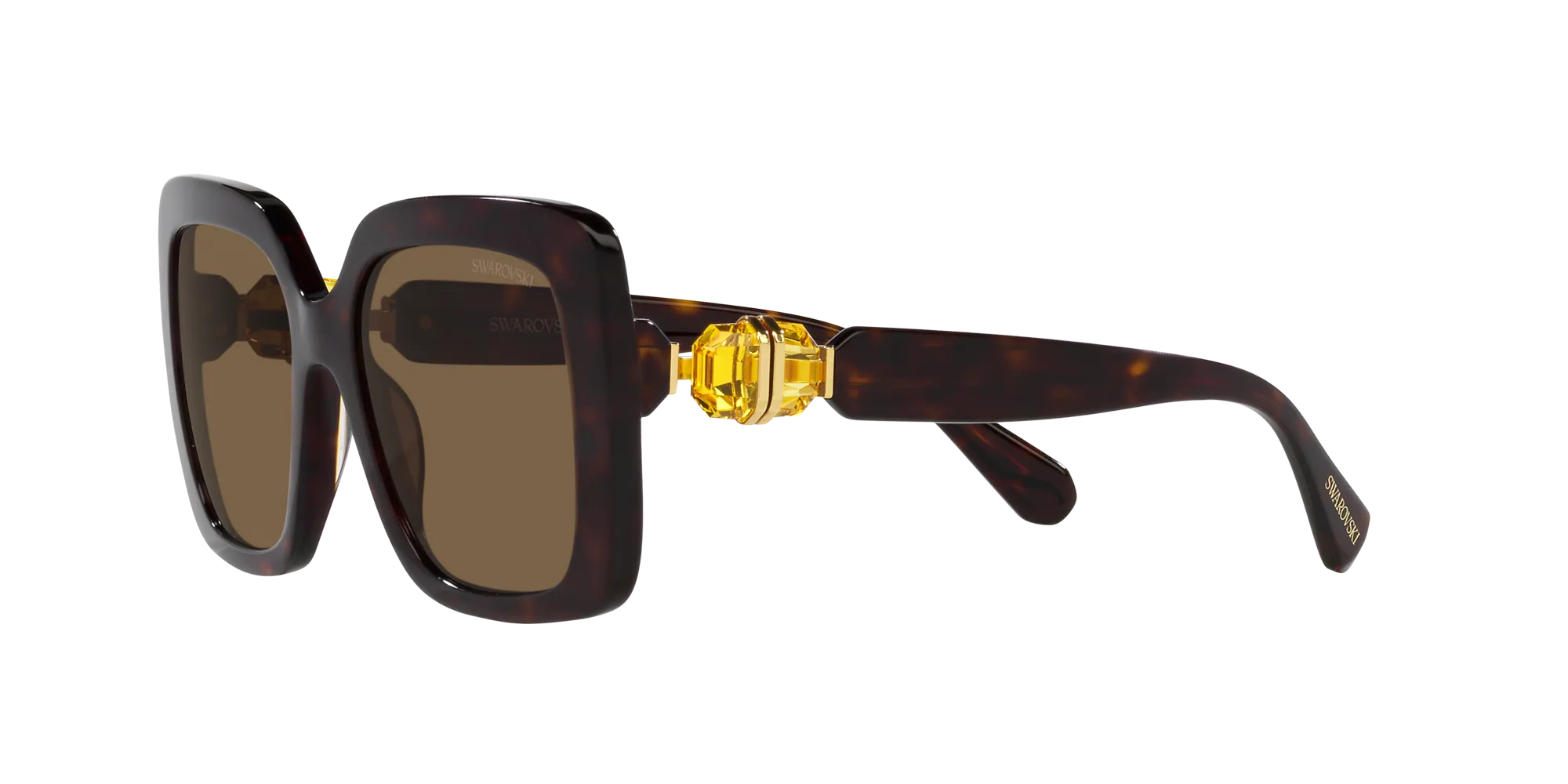 Swarovski SK6001 100273 Occhiali da sole Acetato Tartaruga Marrone Squadrata Normale - immagine 4