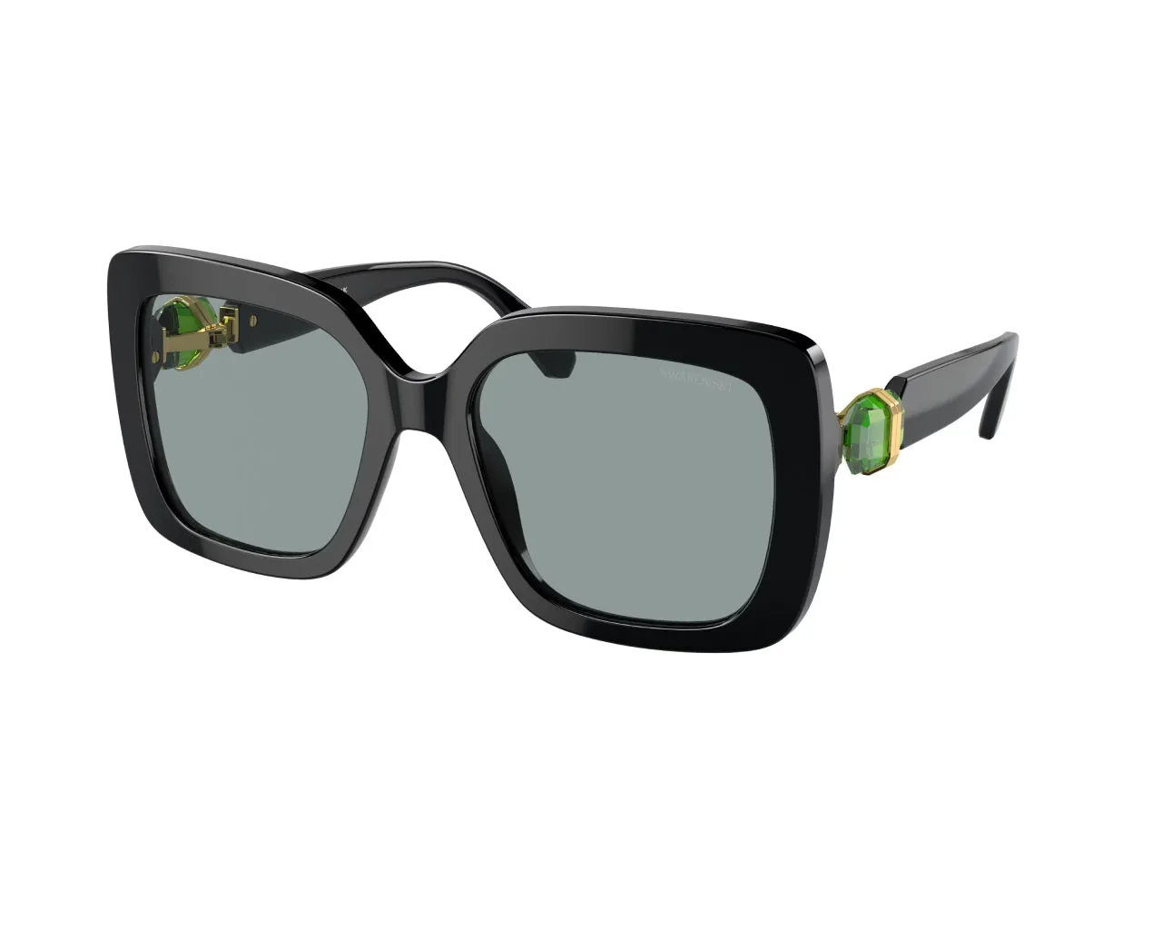 Swarovski SK2041D 1070 Occhiali da sole Acetato Nero Grigio Squadrata Normale - immagine 1