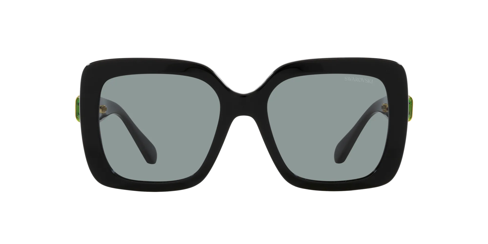 Swarovski SK2041D 1070 Occhiali da sole Acetato Nero Grigio Squadrata Normale - immagine 2