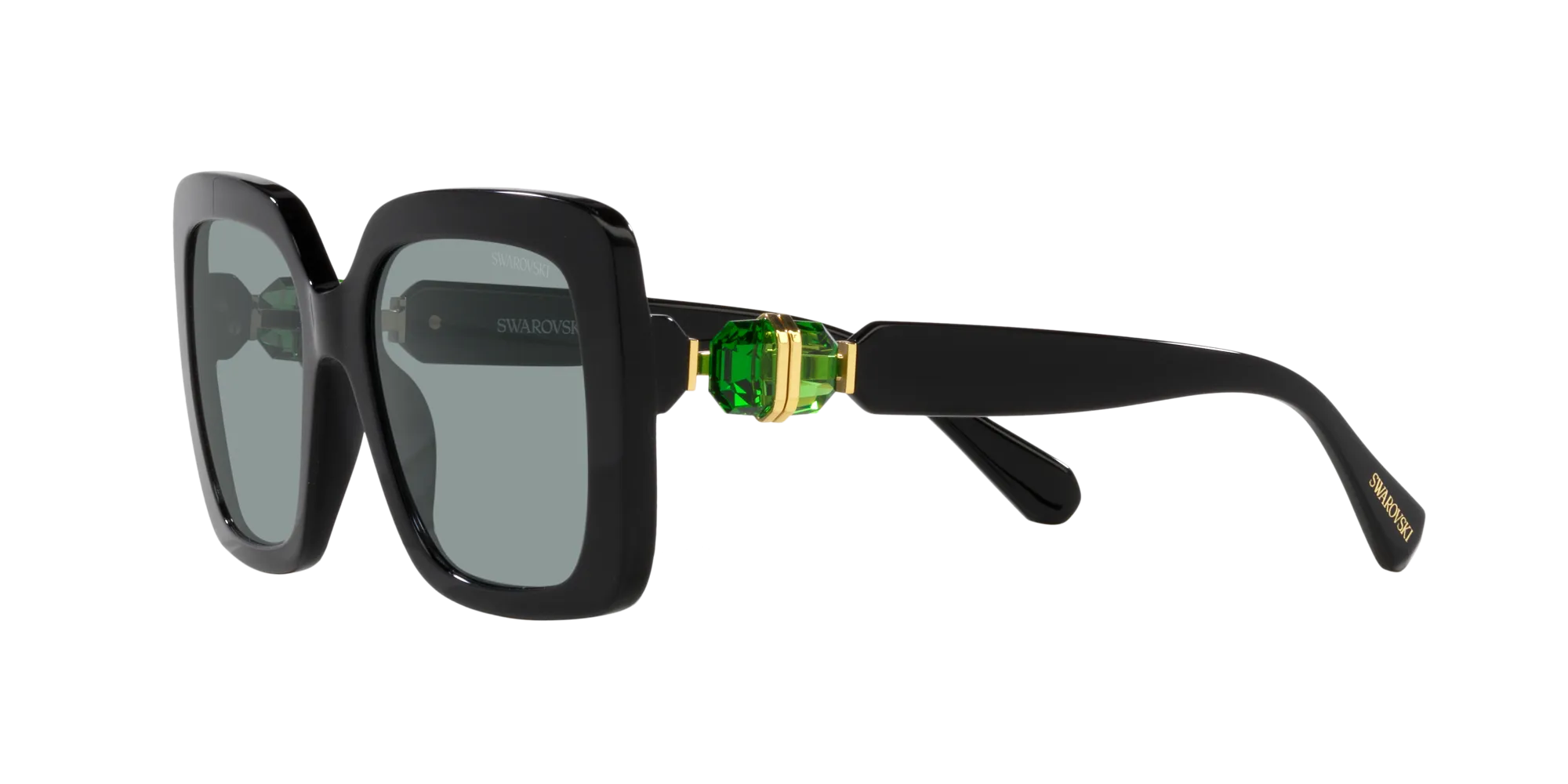 Swarovski SK2041D 1070 Occhiali da sole Acetato Nero Grigio Squadrata Normale - immagine 4