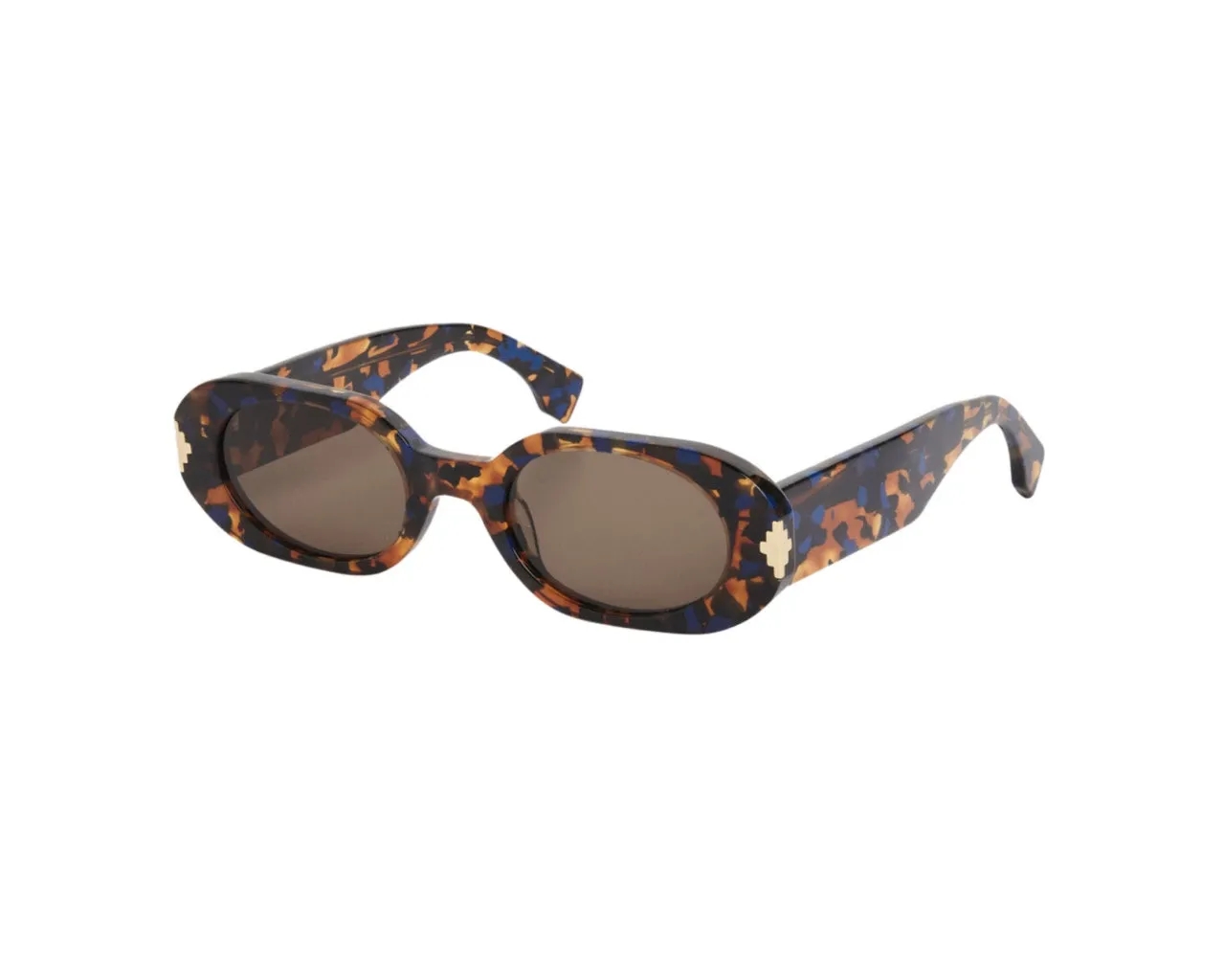 Marcelo Burlon Nire Havana Occhiali da sole outlet Acetato Havana Marrone Geometrica Normale - immagine 1