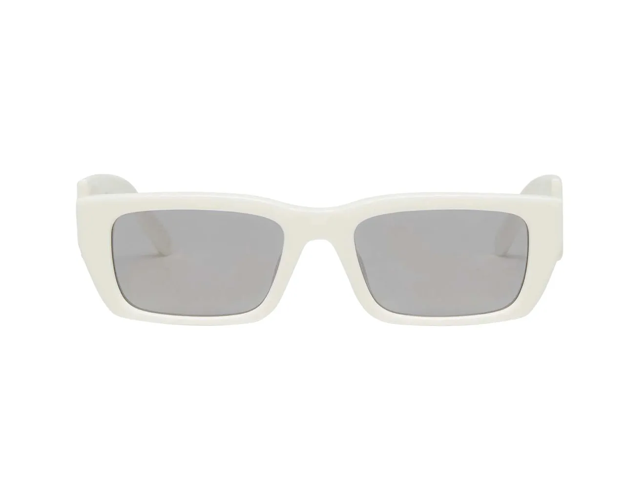 PALM ANGELS Unisex PERI006 Palm 0172 White mirror silver Occhiali da sole outlet Acetato Bianco Argento Squadrata Normale Specchiato - immagine 2