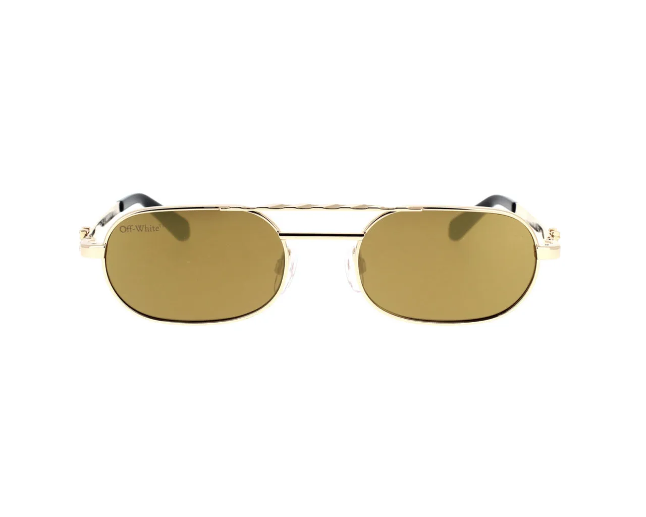 Off-White Unisex OERI072 Baltimore 7676 Gold mirror gold Occhiali da sole Metallo Oro Oro Rotonda Normale Specchiato - immagine 2