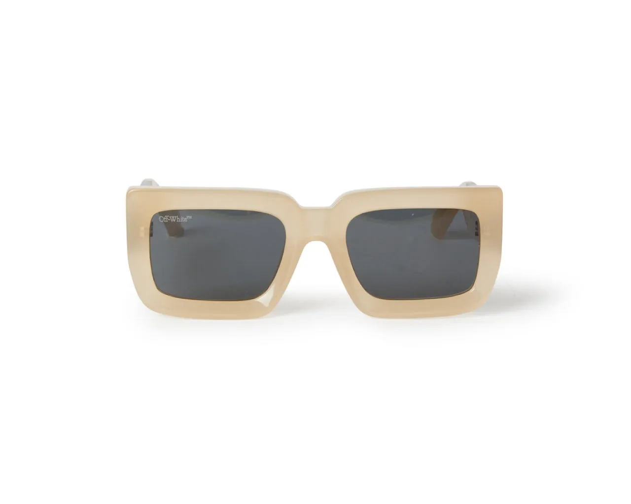 Off-White Unisex OERI073 Boston 1707 Sand dark grey Occhiali da sole Acetato Beige Grigio Squadrata Normale - immagine 2
