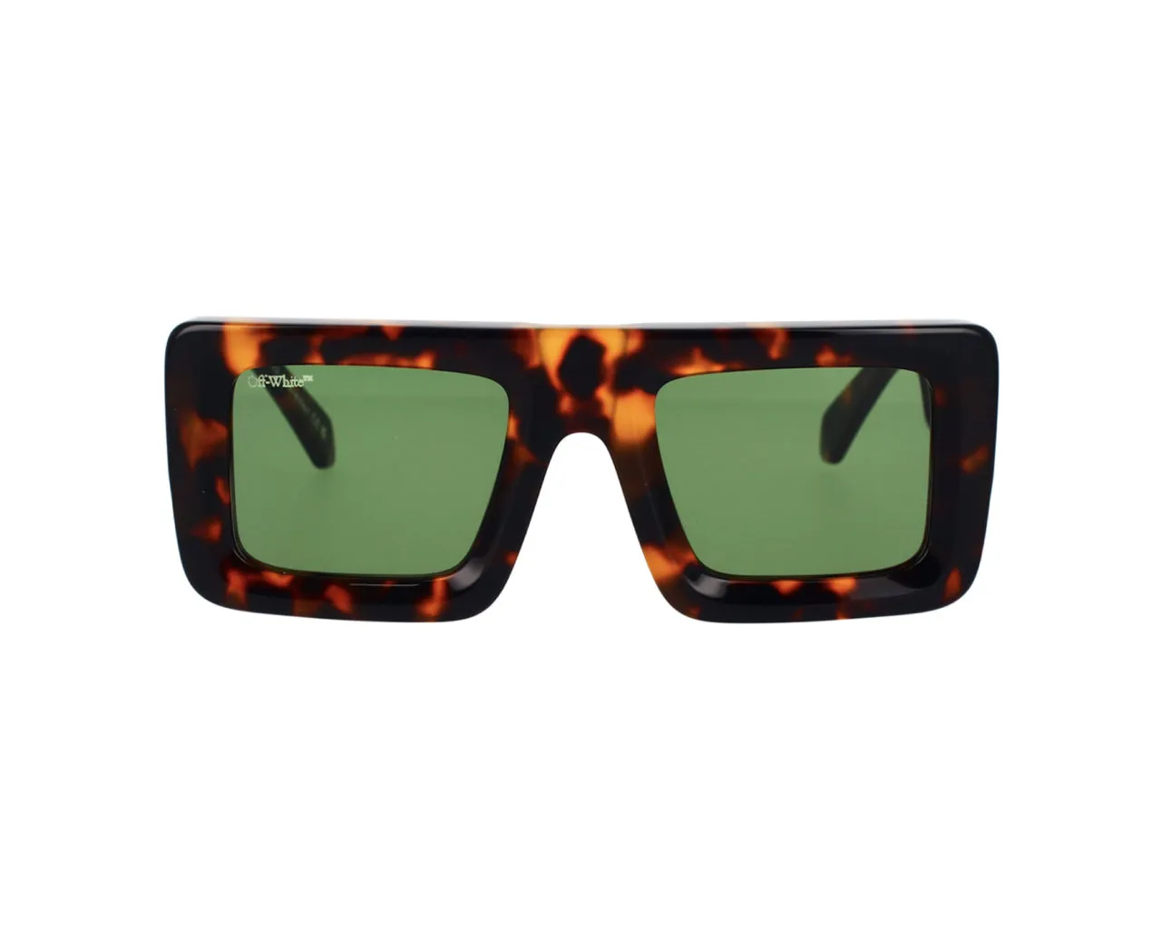 Off-White Unisex OERI049 Leonardo 6055 Havana green Occhiali da sole Acetato Havana Verde Squadrata Normale - immagine 2