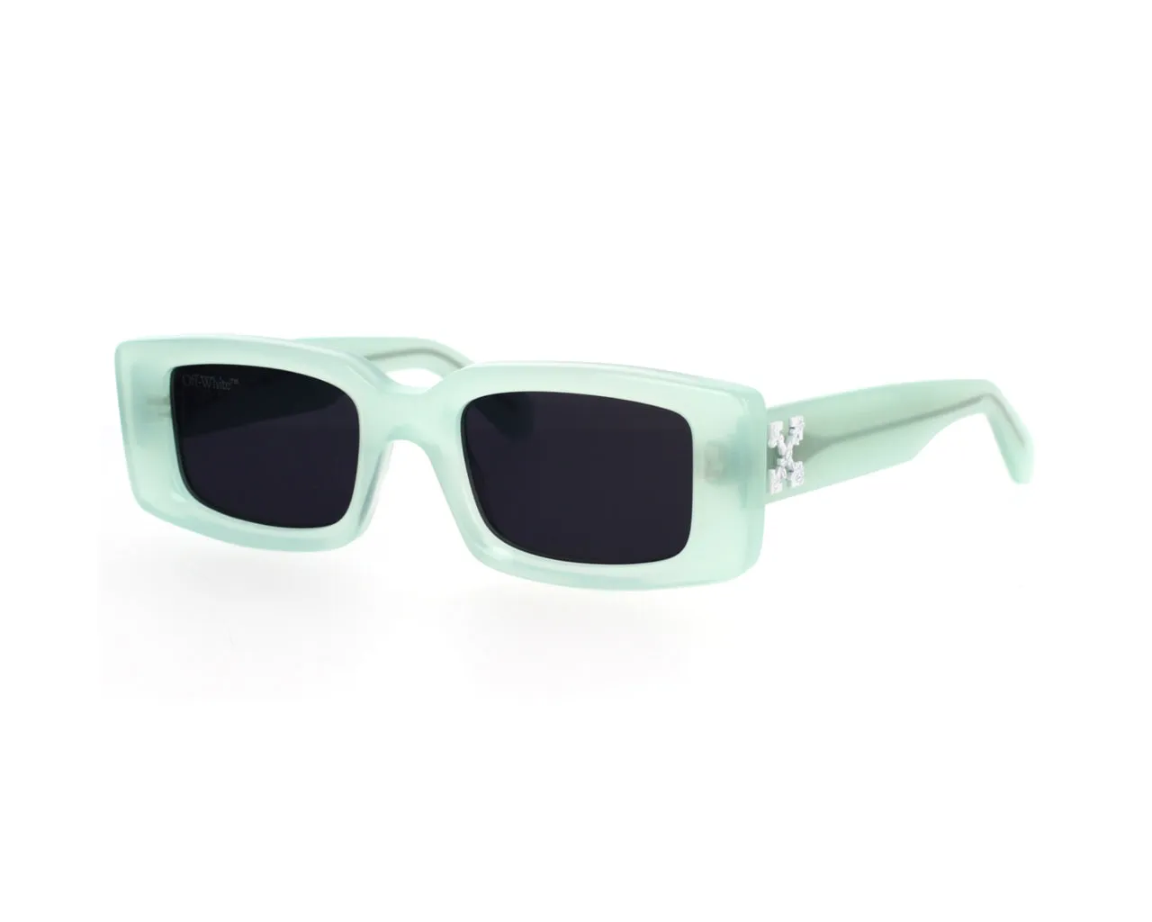 Off-White Unisex OERI016 Arthur 5907 Teal dark grey Occhiali da sole Acetato Nero Grigio Squadrata Normale - immagine 1