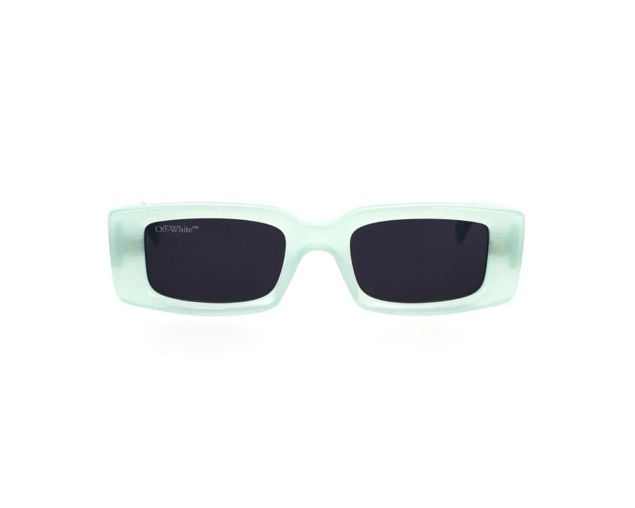Off-White Unisex OERI016 Arthur 5907 Teal dark grey Occhiali da sole Acetato Nero Grigio Squadrata Normale - immagine 2