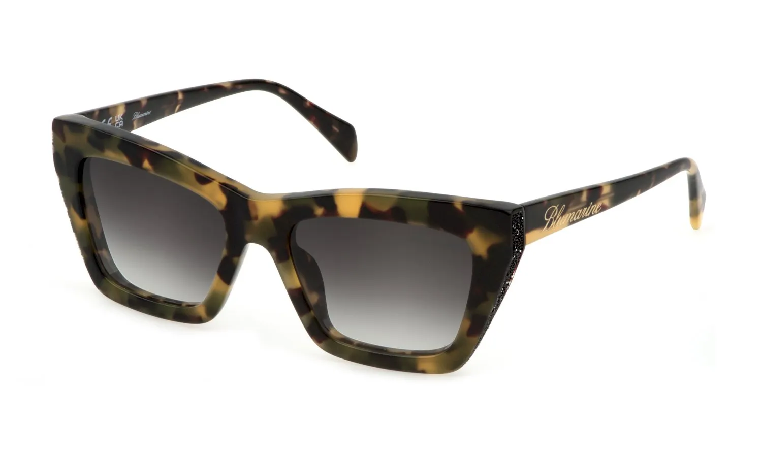 Blumarine SBM830V 0AGG Occhiali da sole Acetato Havana Grigio Squadrata Normale Sfumato - immagine 1