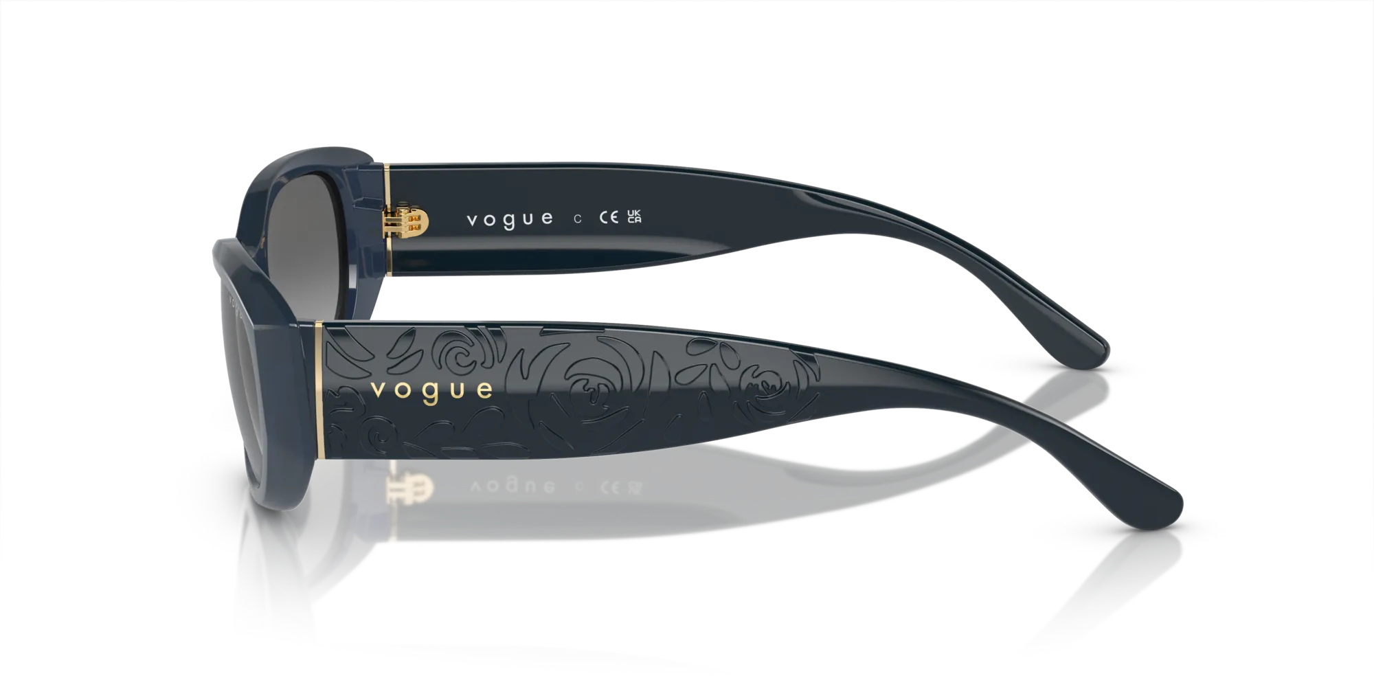 VOGUE EYEWEAR VO5525S 309511 Occhiali da sole Nylon Blu Grigio Pillow Normale Sfumato - immagine 4