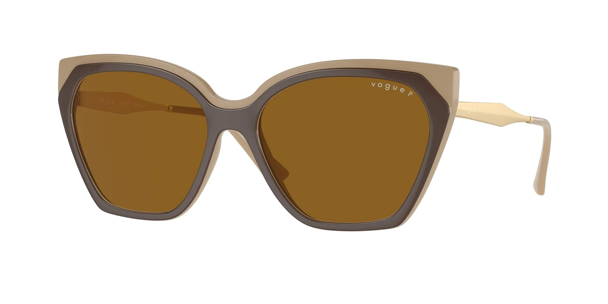 VOGUE EYEWEAR VO5521S 310183 Occhiali da sole Iniettato Marrone Marrone Cat Eye Polarizzata - immagine 1