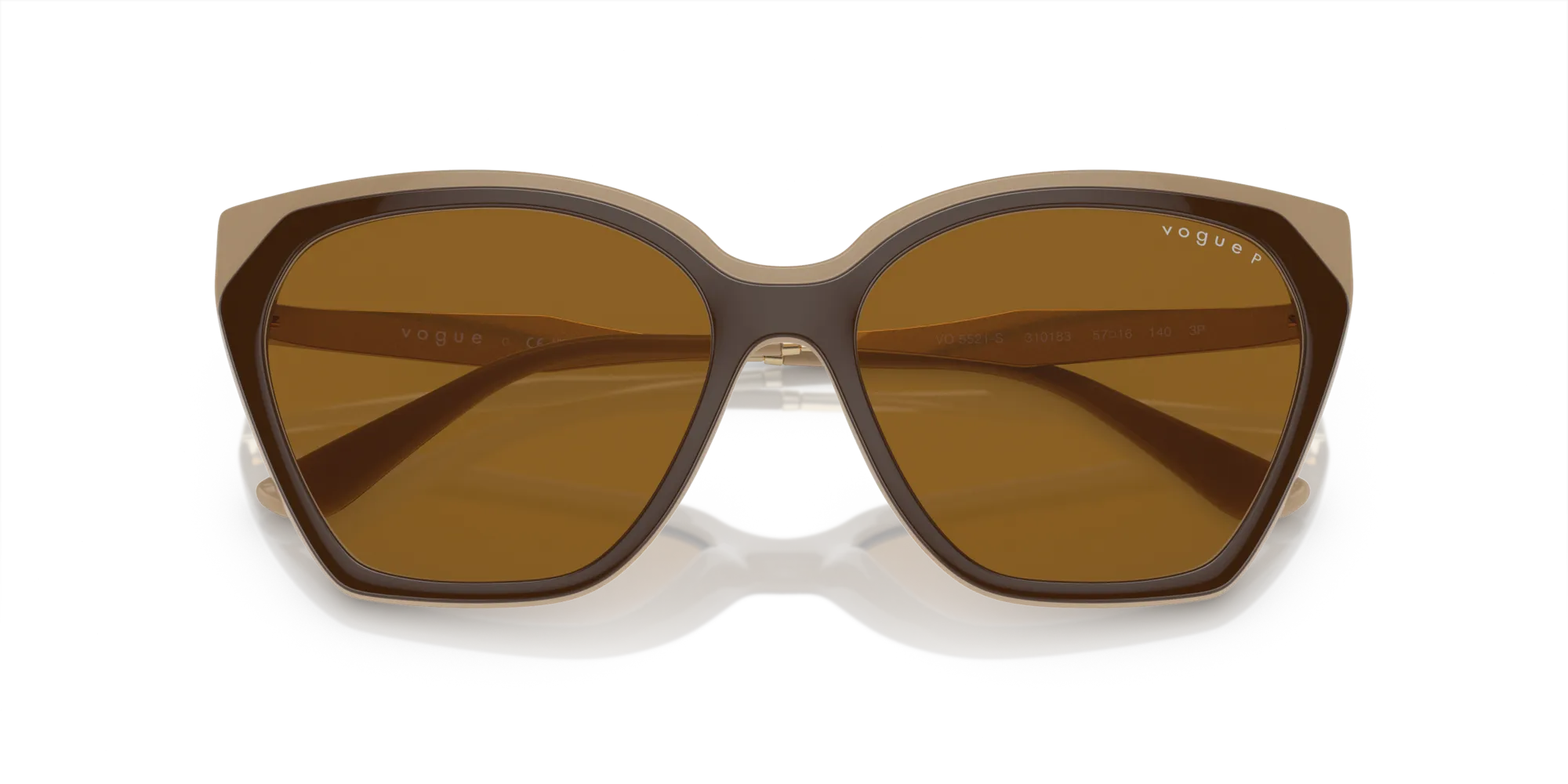 VOGUE EYEWEAR VO5521S 310183 Occhiali da sole Iniettato Marrone Marrone Cat Eye Polarizzata - immagine 2