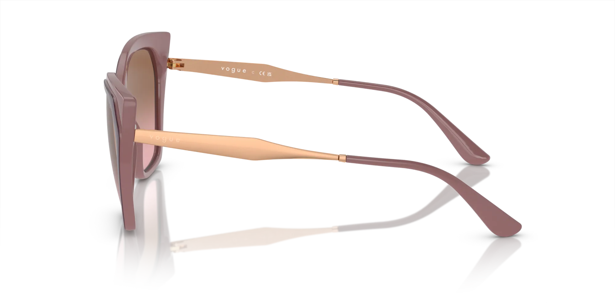 VOGUE EYEWEAR VO5521S 310014 Occhiali da sole Iniettato Rosso Rosa Cat Eye Normale Sfumato - immagine 4