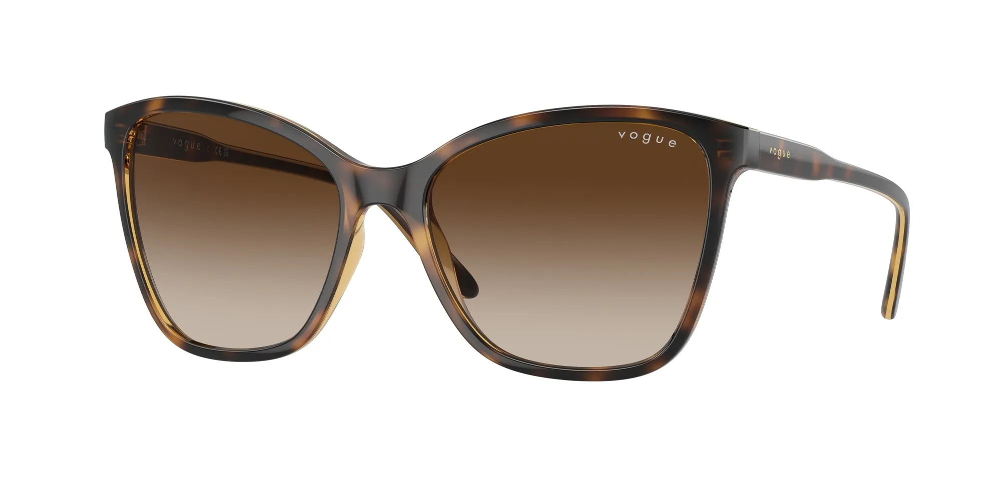 VOGUE EYEWEAR VO5520S W65613 Occhiali da sole Nylon Marrone Marrone Farfalla Normale Sfumato - immagine 1
