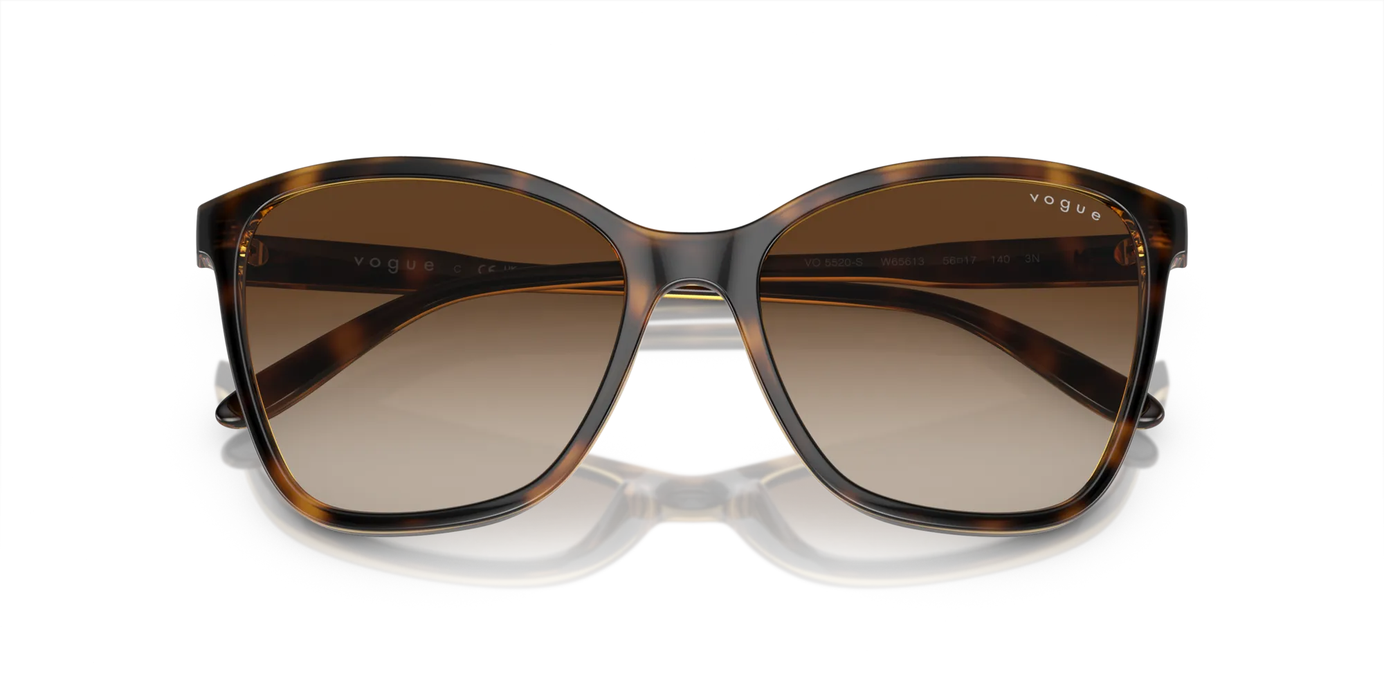 VOGUE EYEWEAR VO5520S W65613 Occhiali da sole Nylon Marrone Marrone Farfalla Normale Sfumato - immagine 2