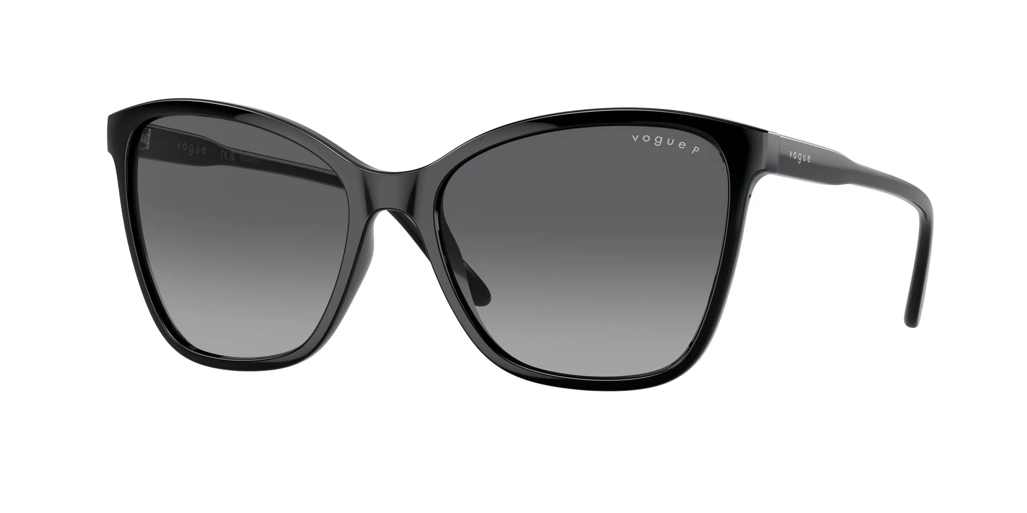 VOGUE EYEWEAR VO5520S W44/T3 Occhiali da sole Nylon Nero Grigio Farfalla Polarizzata Sfumato - immagine 1