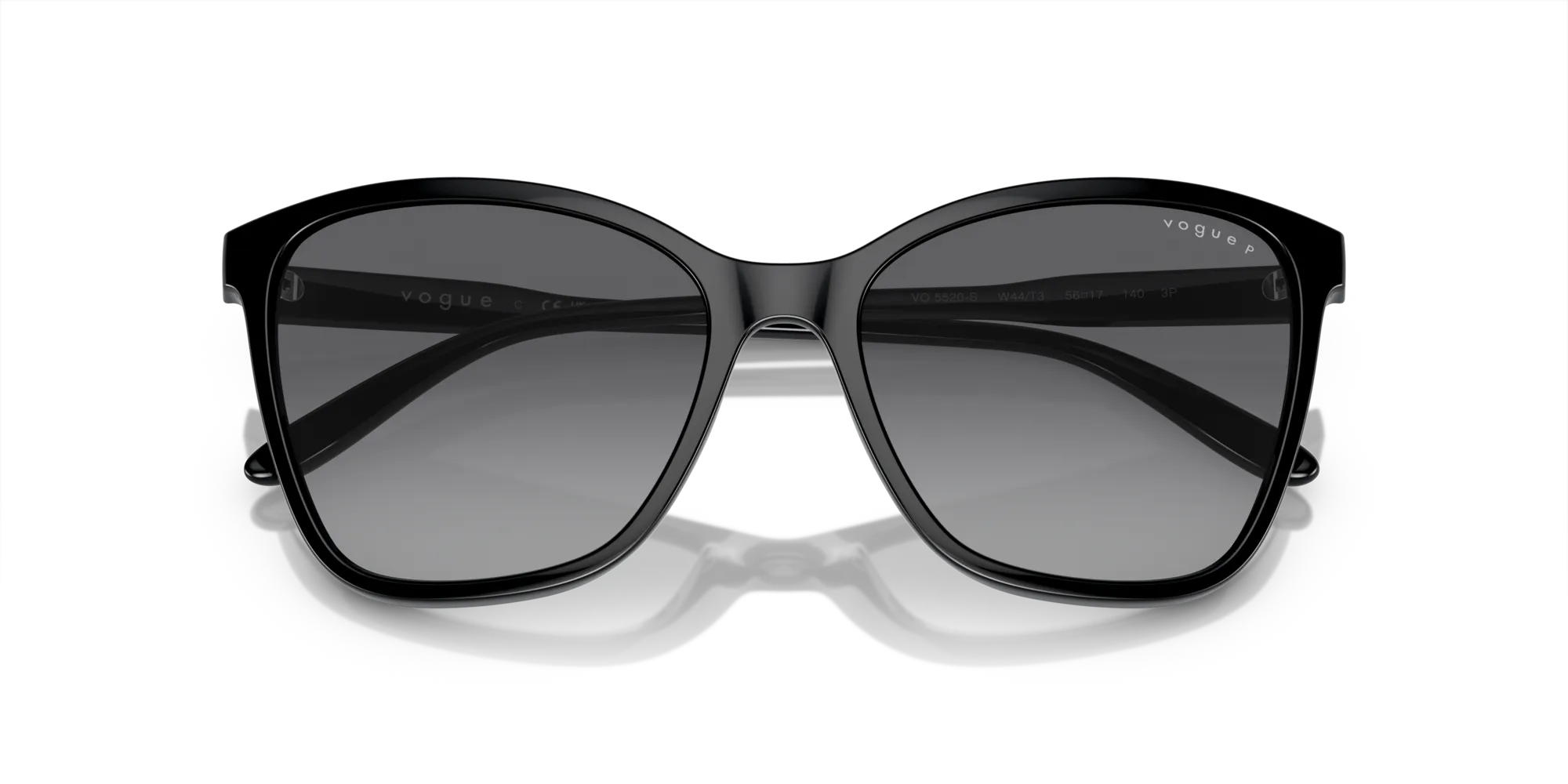 VOGUE EYEWEAR VO5520S W44/T3 Occhiali da sole Nylon Nero Grigio Farfalla Polarizzata Sfumato - immagine 2