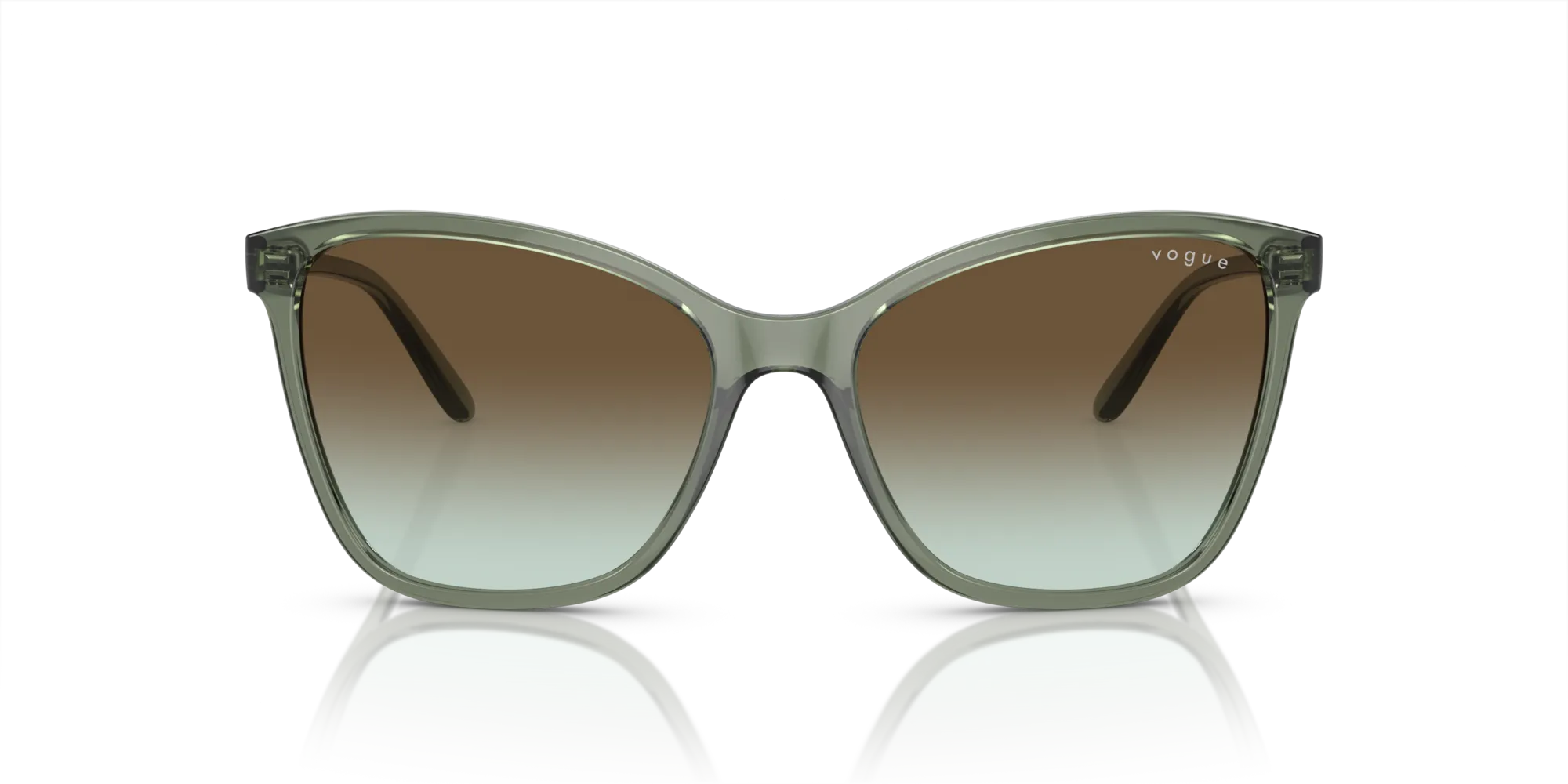 VOGUE EYEWEAR VO5520S 3086E8 Occhiali da sole Nylon Verde Marrone Farfalla Normale Sfumato - immagine 3