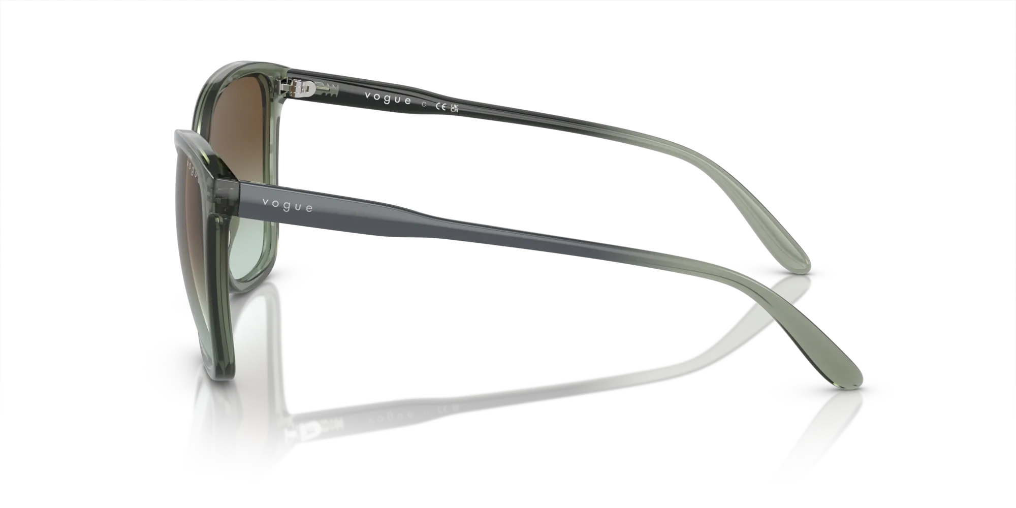VOGUE EYEWEAR VO5520S 3086E8 Occhiali da sole Nylon Verde Marrone Farfalla Normale Sfumato - immagine 4