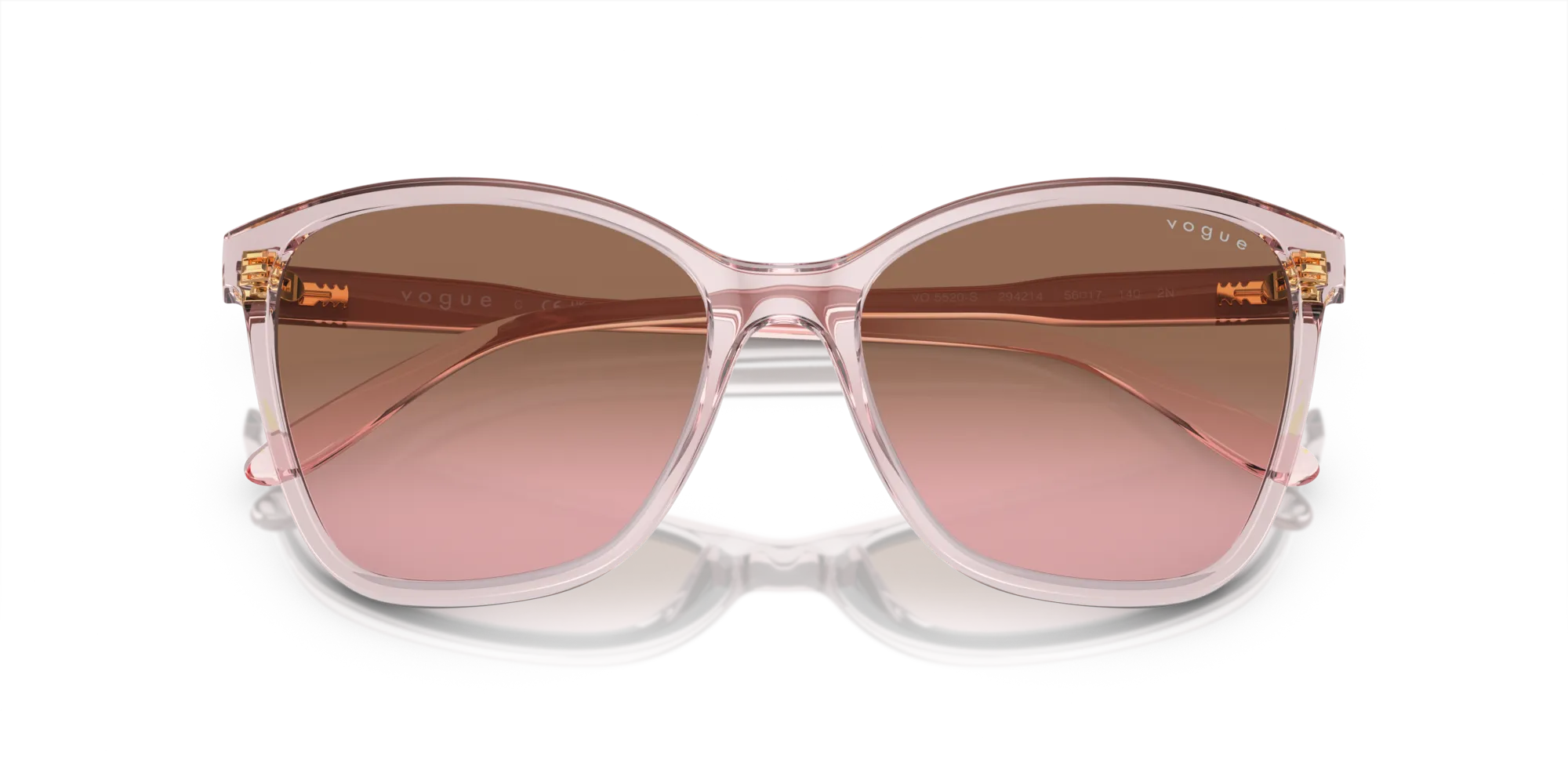 VOGUE EYEWEAR VO5520S 294214 Occhiali da sole Nylon Rosa Rosa Farfalla Normale Sfumato - immagine 2