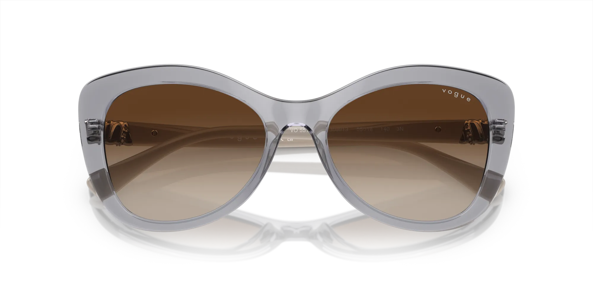 VOGUE EYEWEAR VO5515SB 309913 Occhiali da sole Nylon Grigio Marrone Farfalla Normale Sfumato - immagine 2
