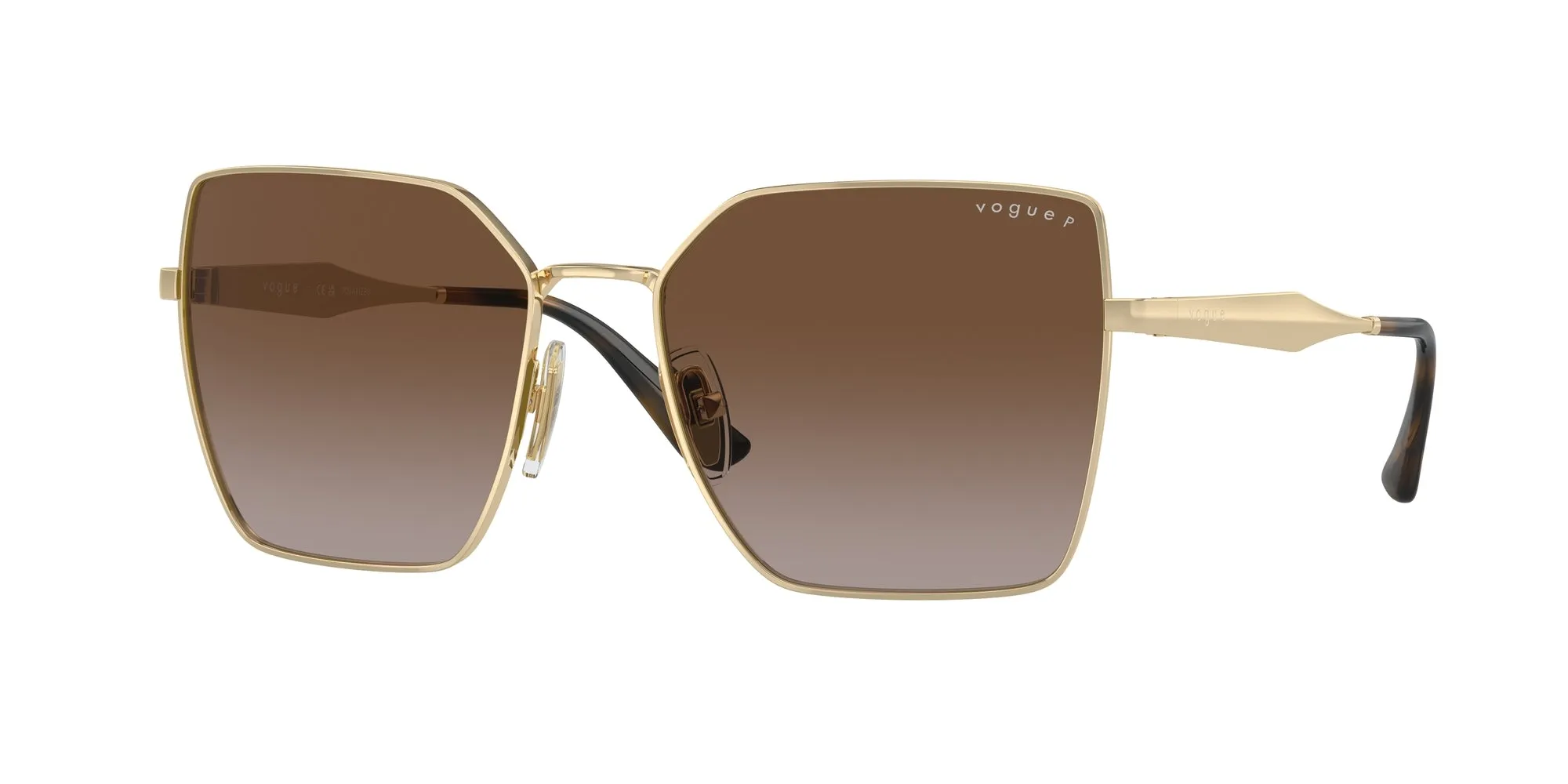 VOGUE EYEWEAR VO4284S 848/T5 Occhiali da sole Metallo Oro Marrone Squadrata Polarizzata Sfumato - immagine 1