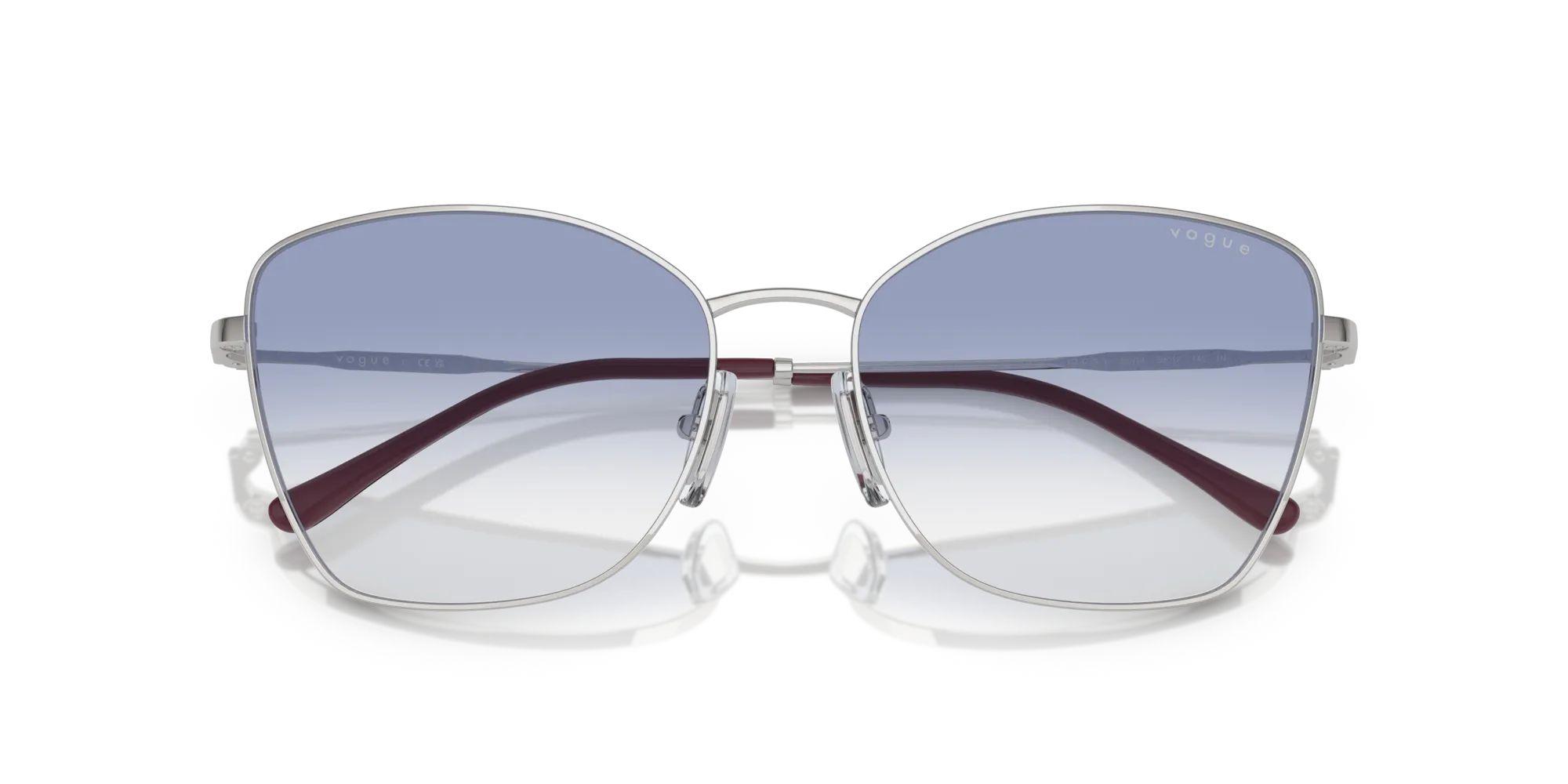VOGUE EYEWEAR VO4279S 323/19 Occhiali da sole Metallo Argento Blu Farfalla Normale Sfumato - immagine 2