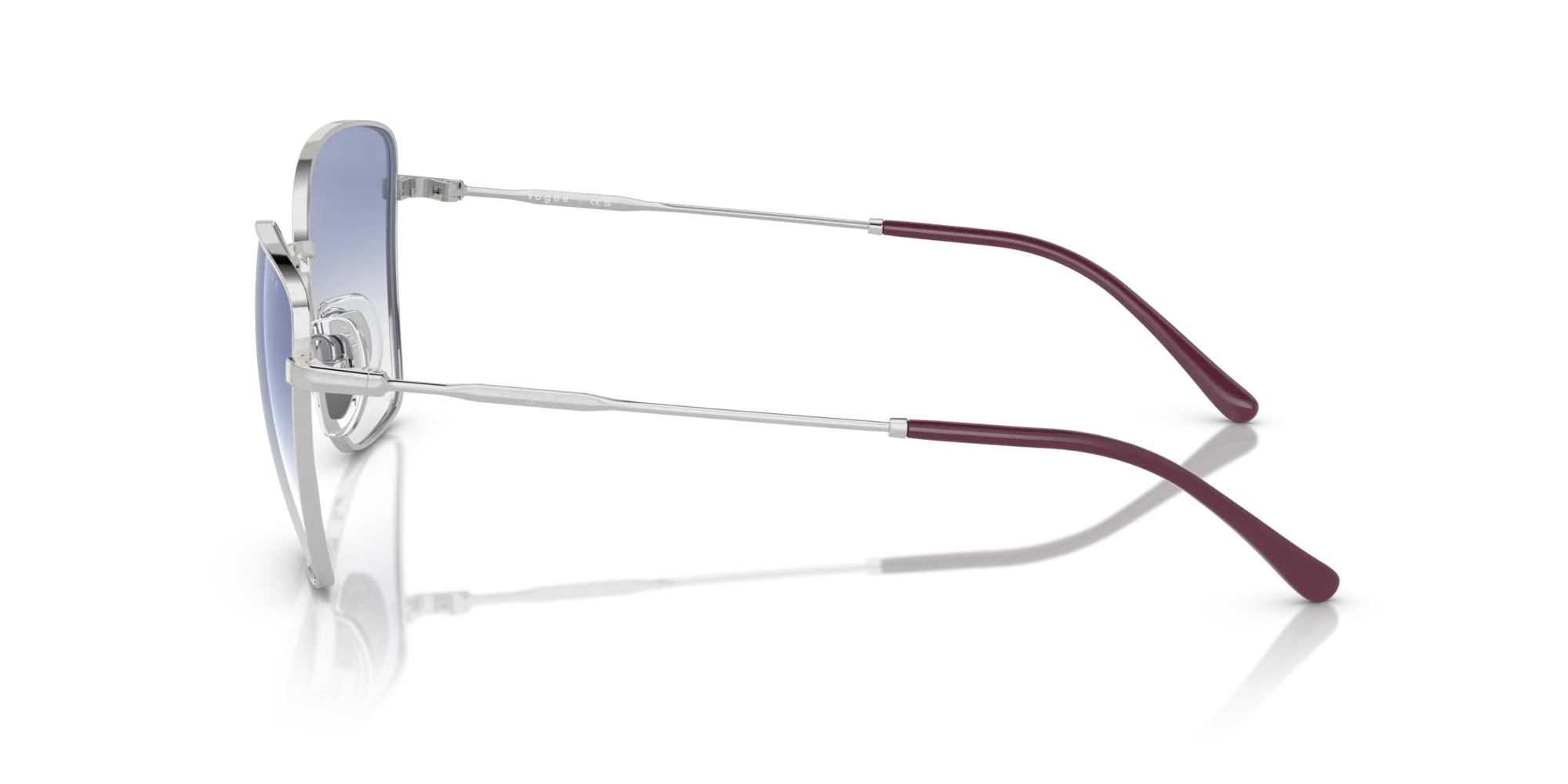 VOGUE EYEWEAR VO4279S 323/19 Occhiali da sole Metallo Argento Blu Farfalla Normale Sfumato - immagine 4
