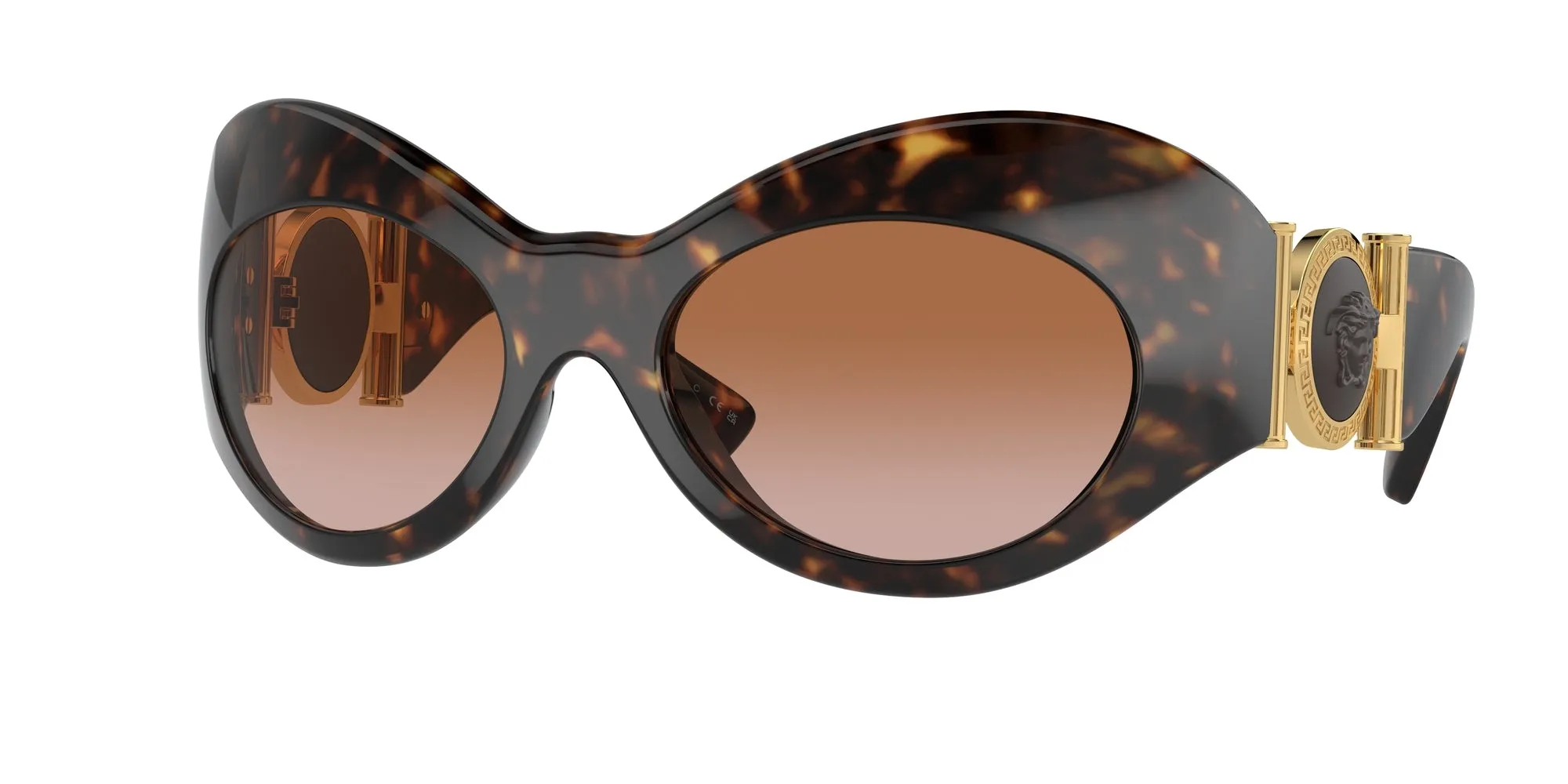 Versace VE4462 108/13 Occhiali da sole Iniettato Tartaruga Marrone Geometrica Normale Sfumato - immagine 1