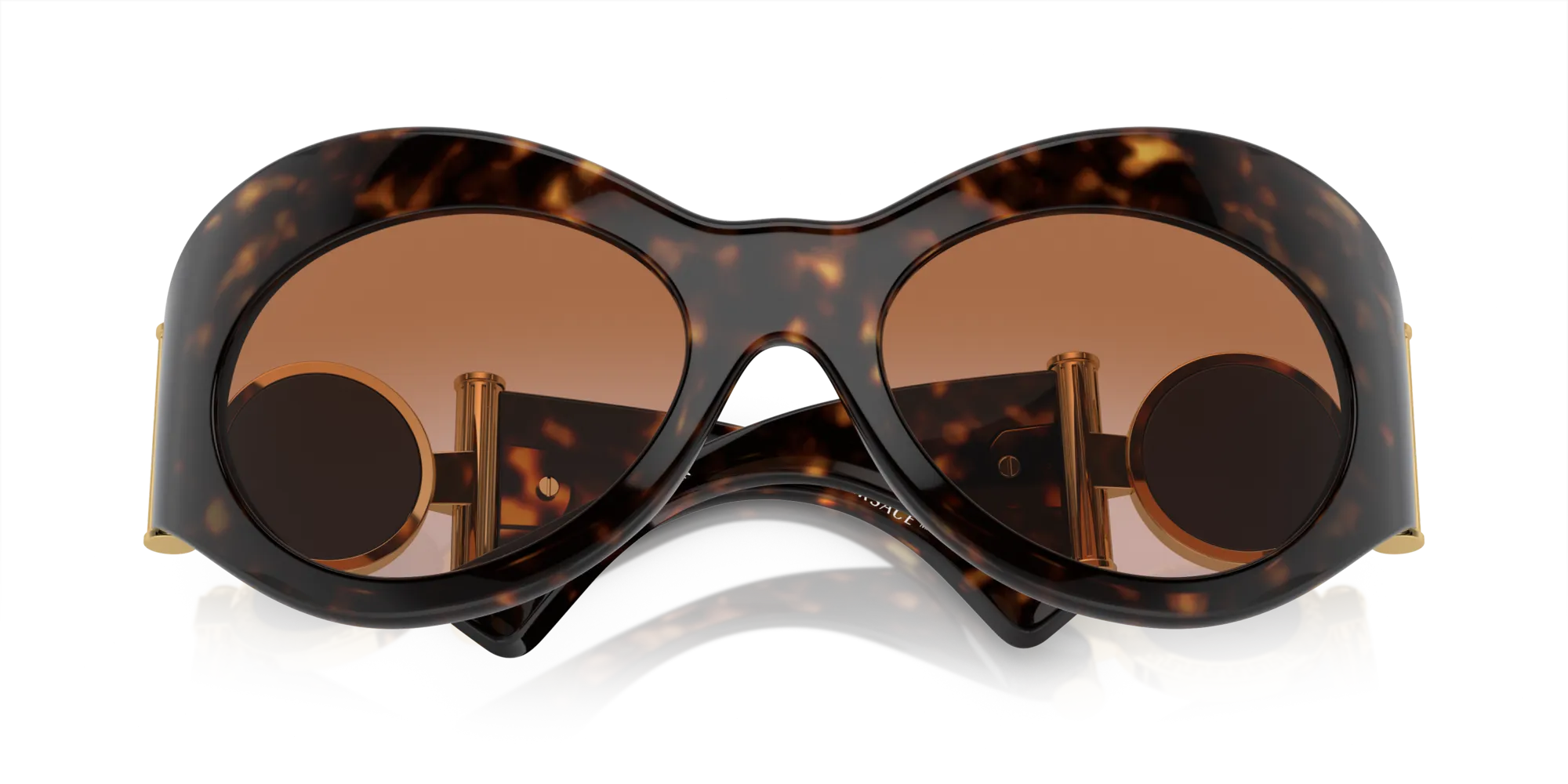 Versace VE4462 108/13 Occhiali da sole Iniettato Tartaruga Marrone Geometrica Normale Sfumato - immagine 2