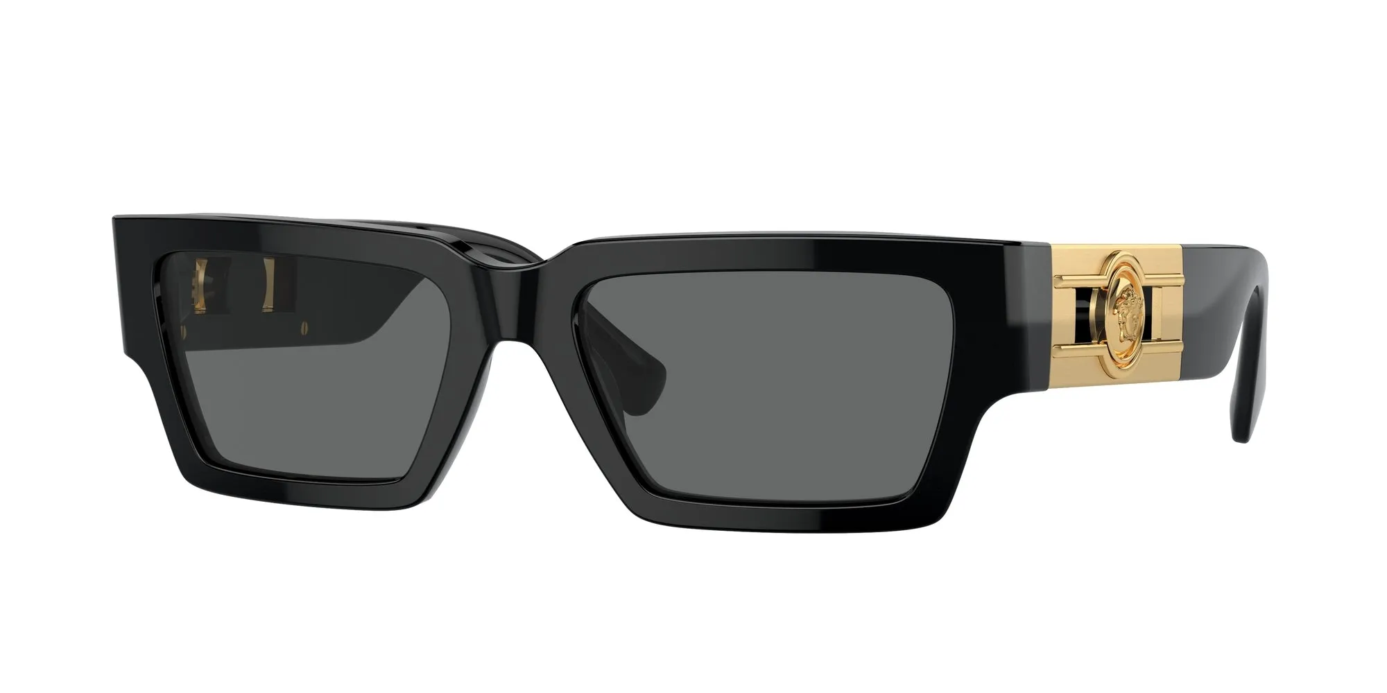 Versace VE4459 GB1/87 Occhiali da sole Acetato Nero Grigio Squadrata Normale - immagine 1