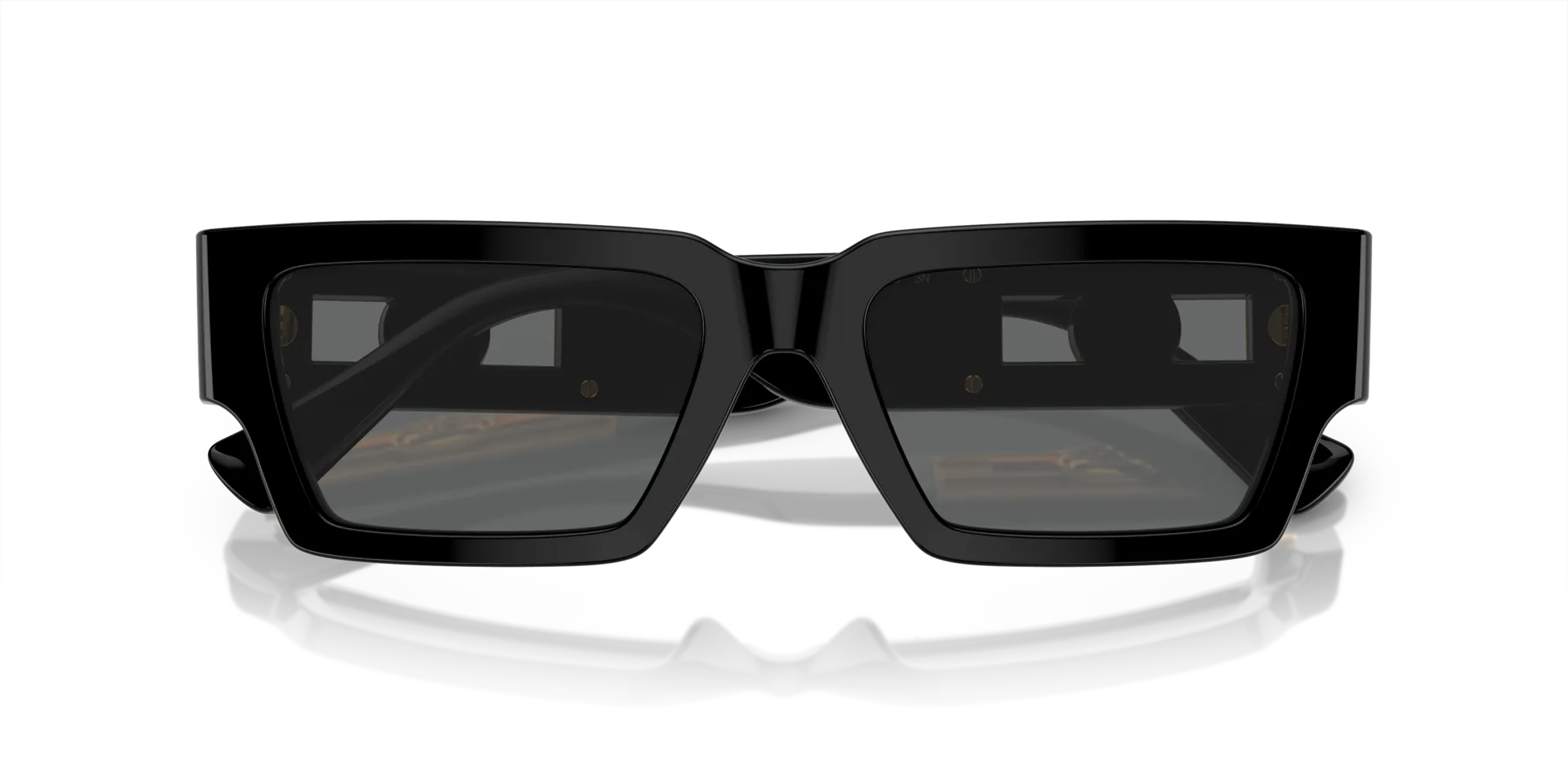 Versace VE4459 GB1/87 Occhiali da sole Acetato Nero Grigio Squadrata Normale - immagine 2