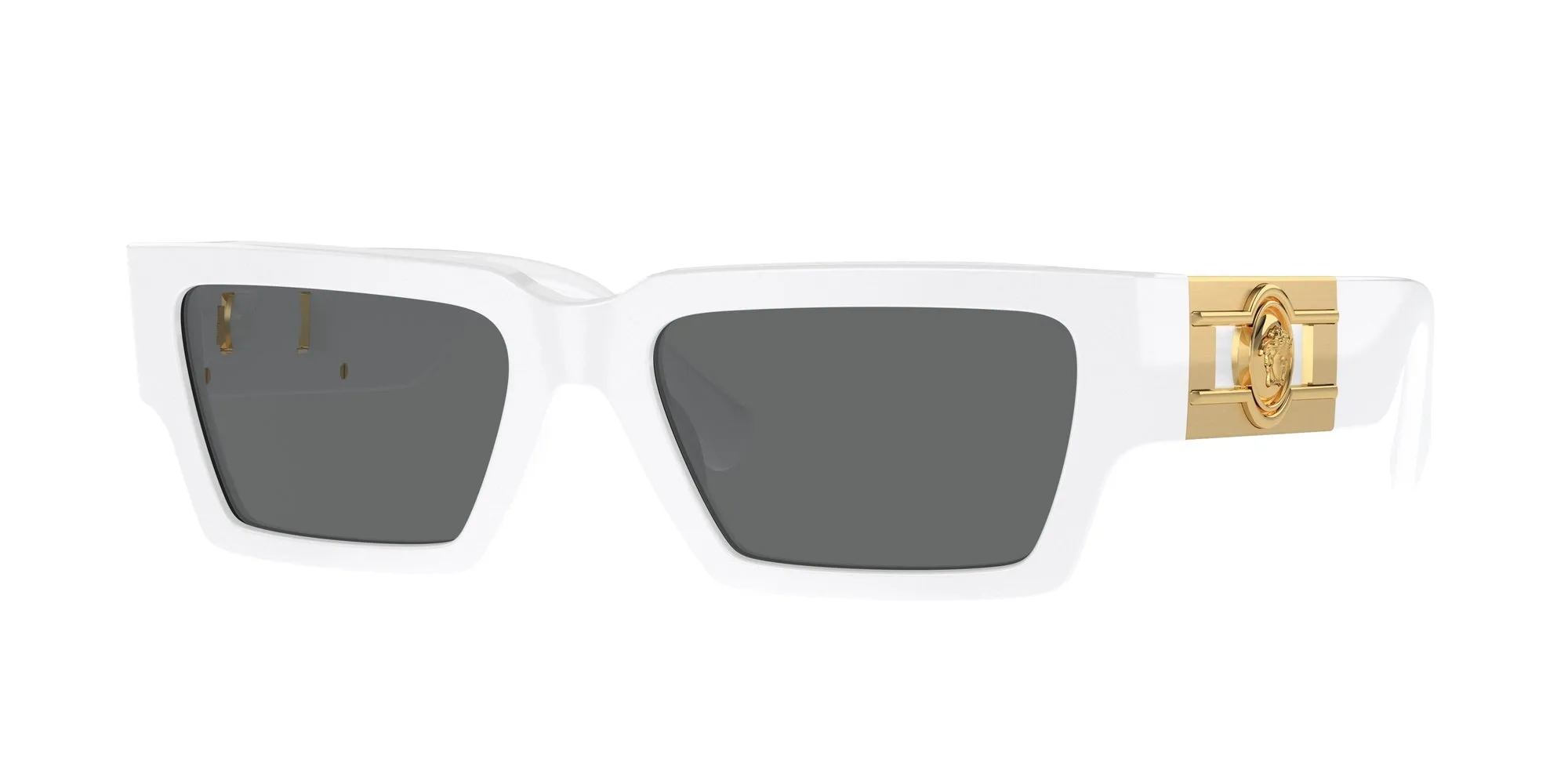 Versace VE4459 314/87 Occhiali da sole Acetato Bianco Grigio Squadrata Normale - immagine 1