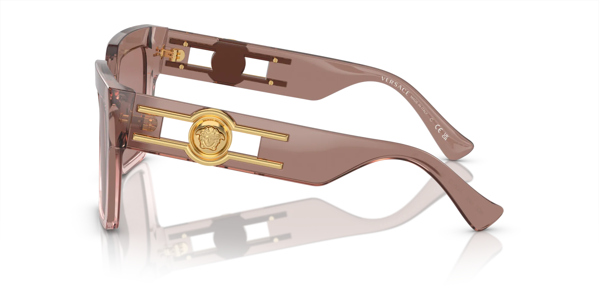 Versace VE4458 543573 Occhiali da sole Acetato Marrone Marrone Farfalla Normale - immagine 4